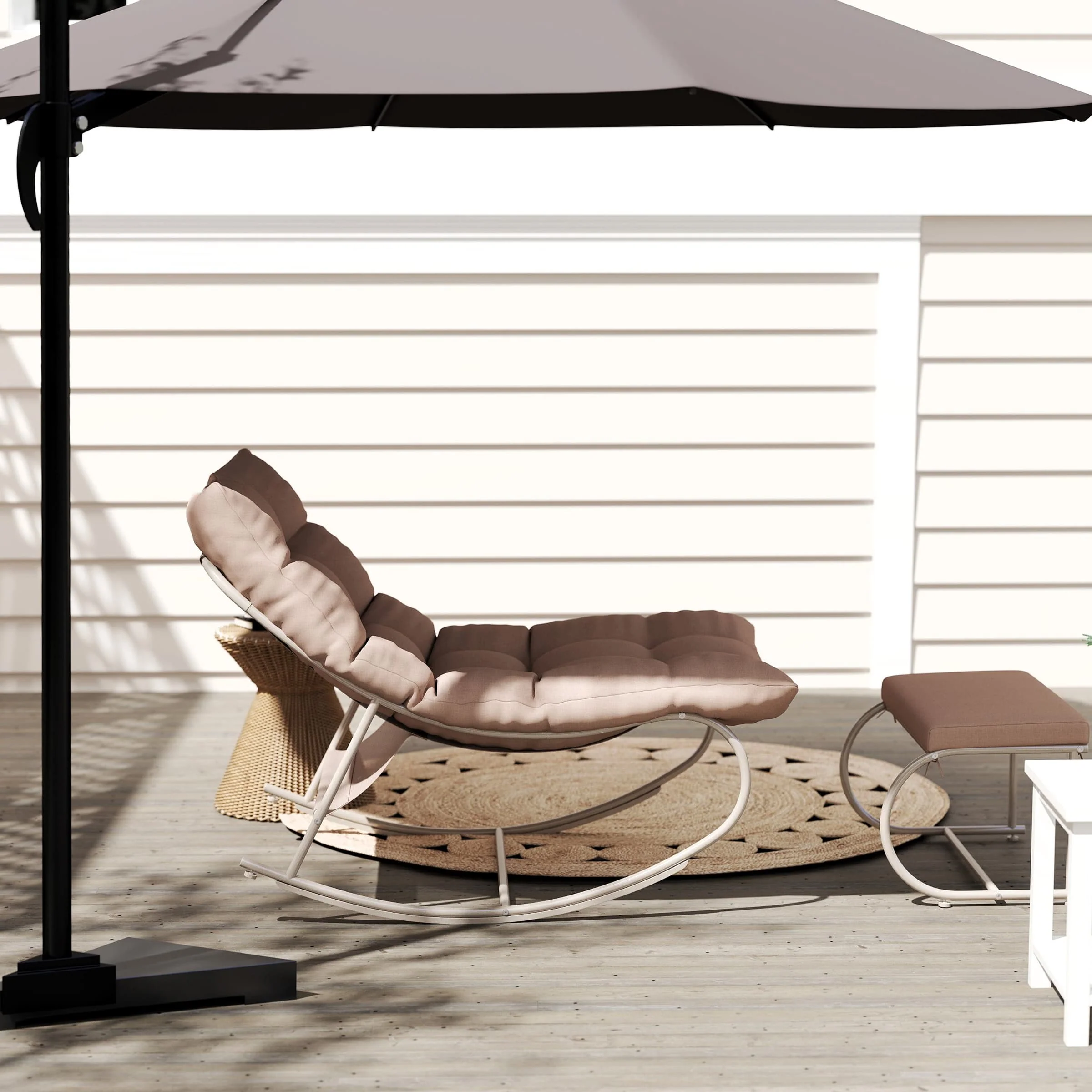 Outdoor Rocking Chair with Ottoman Set of 2 - 4103RC - Image 3