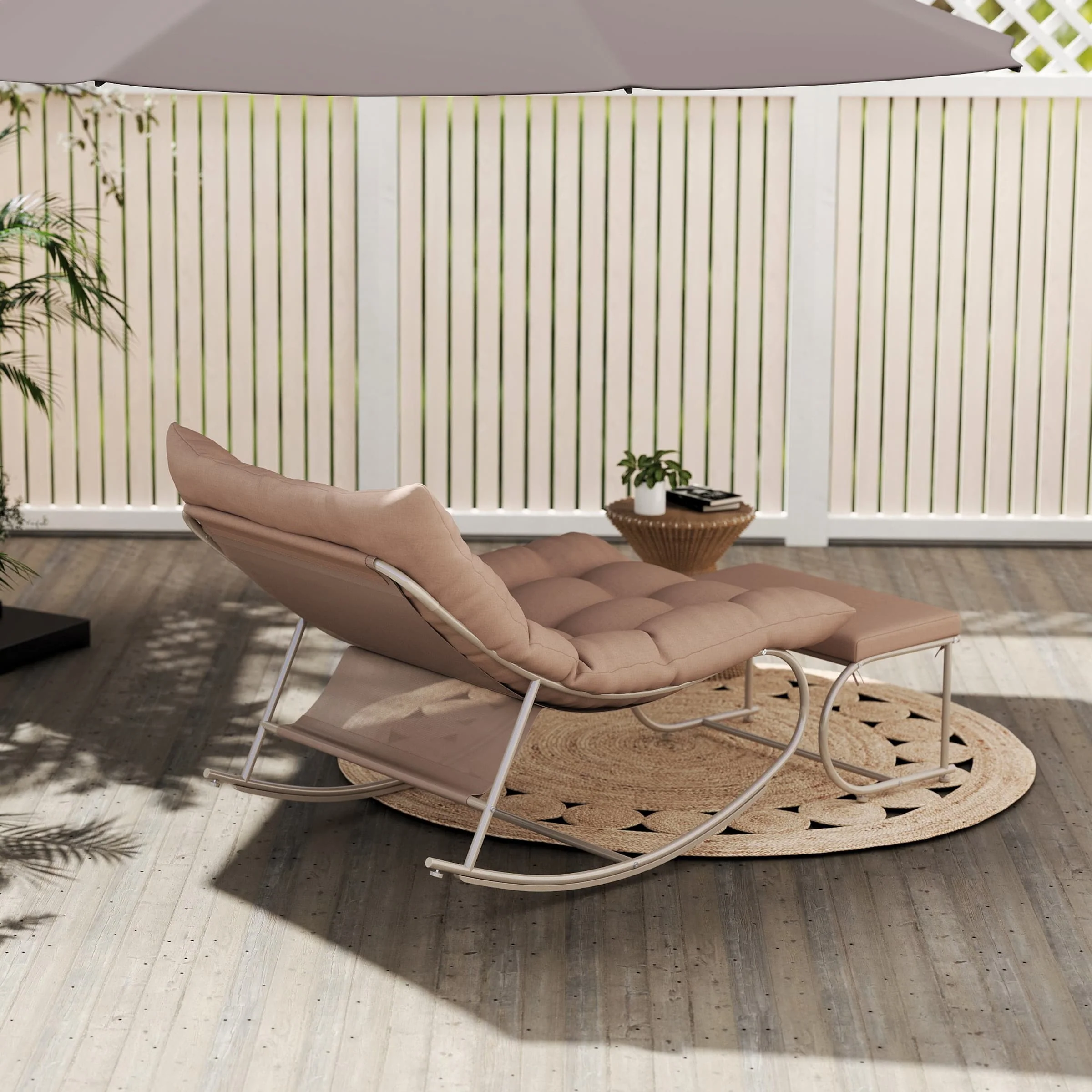 Outdoor Rocking Chair with Ottoman Set of 2 - 4103RC - Image 5