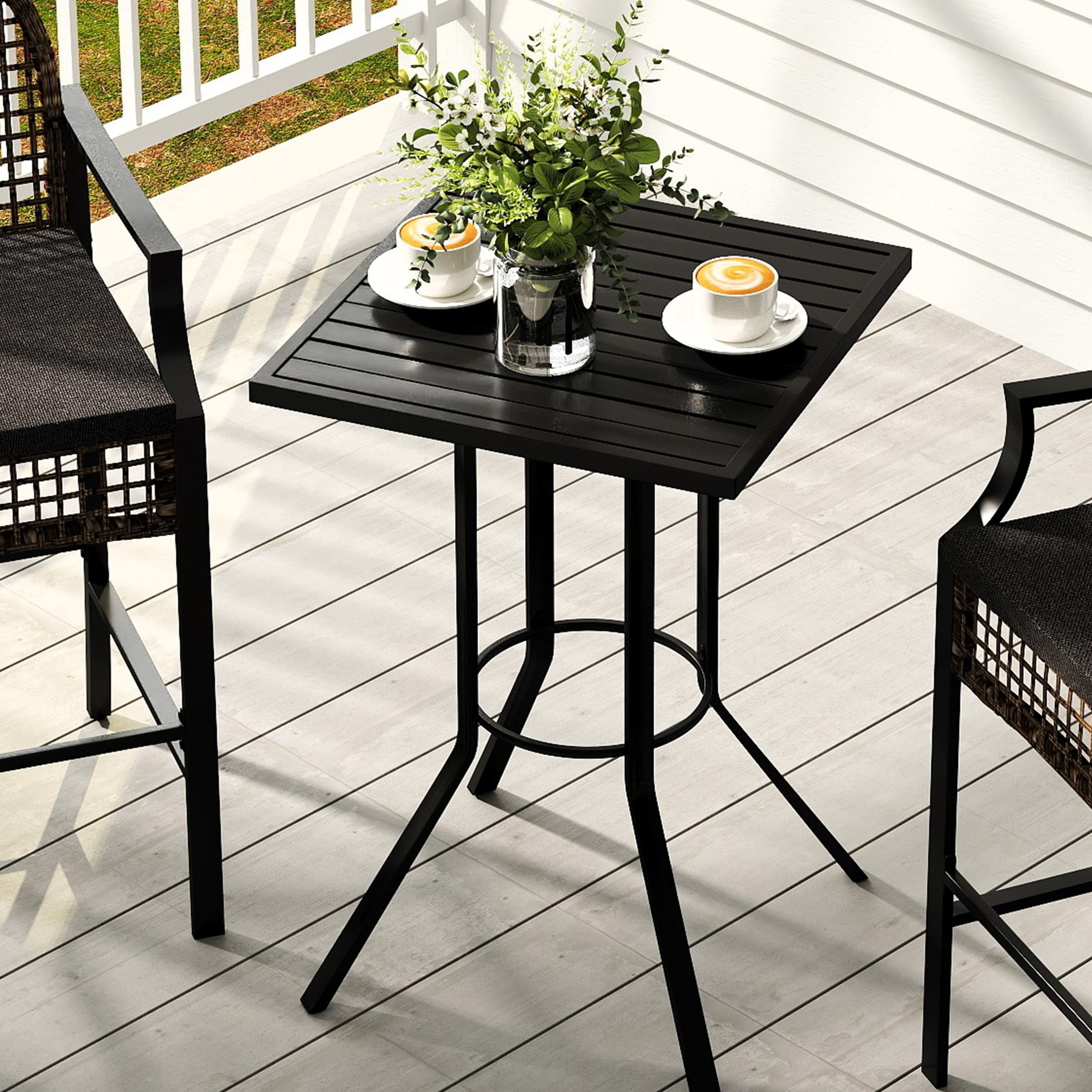 Outdoor Rattan Barstools with High Top Table 3 PCS - X108SE - Image 11
