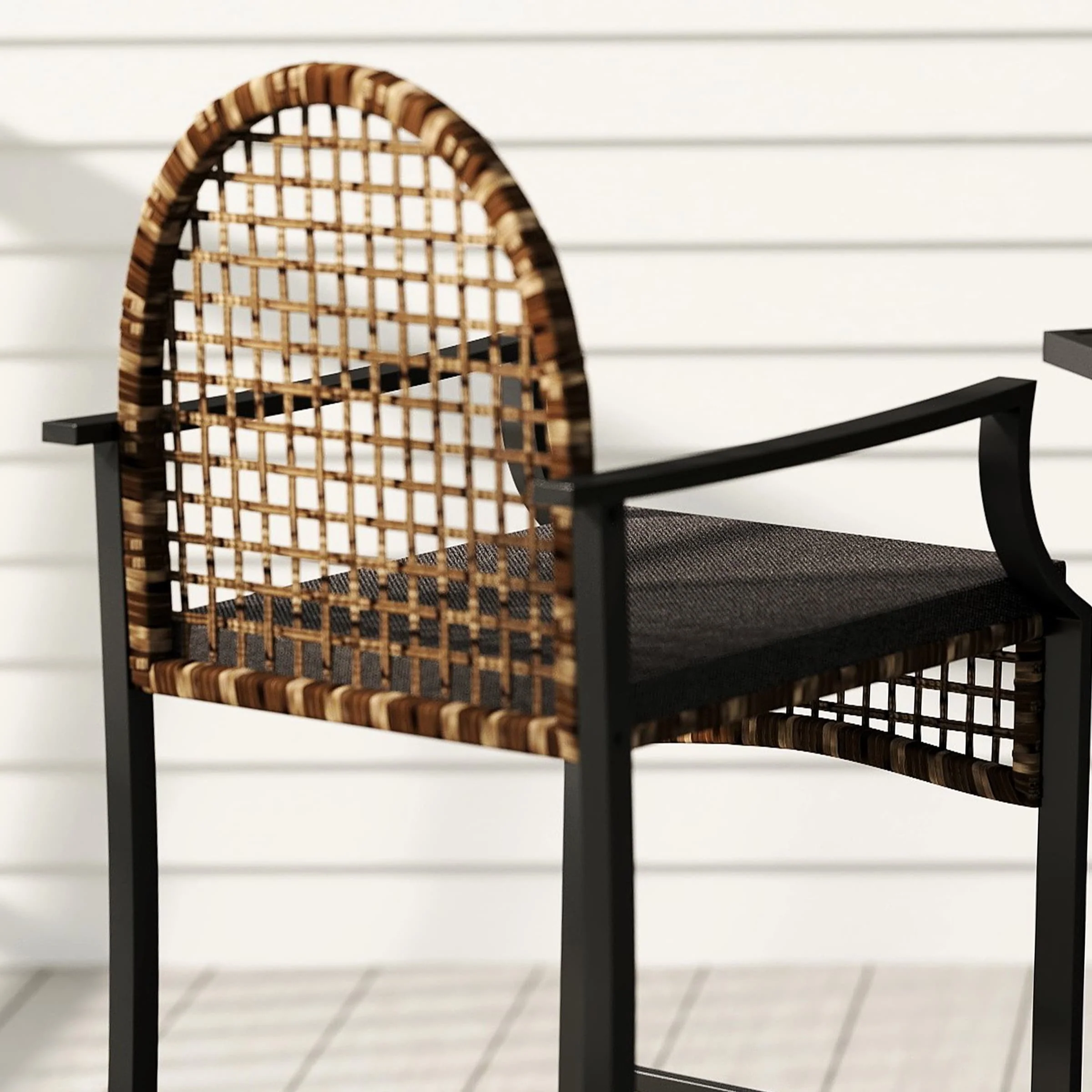 Outdoor Rattan Barstools with High Top Table 3 PCS - X108SE - Image 14