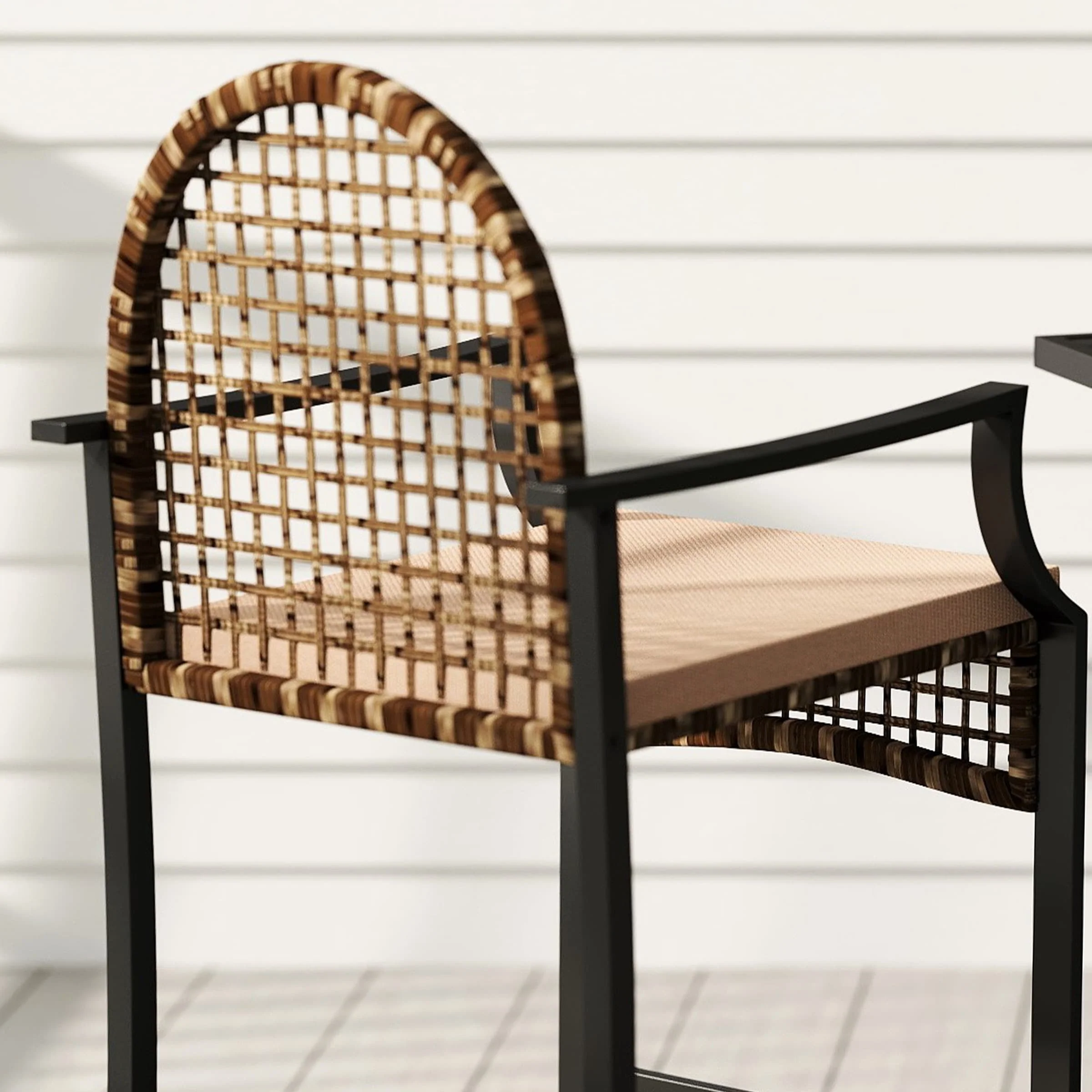 Outdoor Rattan Barstools with High Top Table 3 PCS - X108SE - Image 6