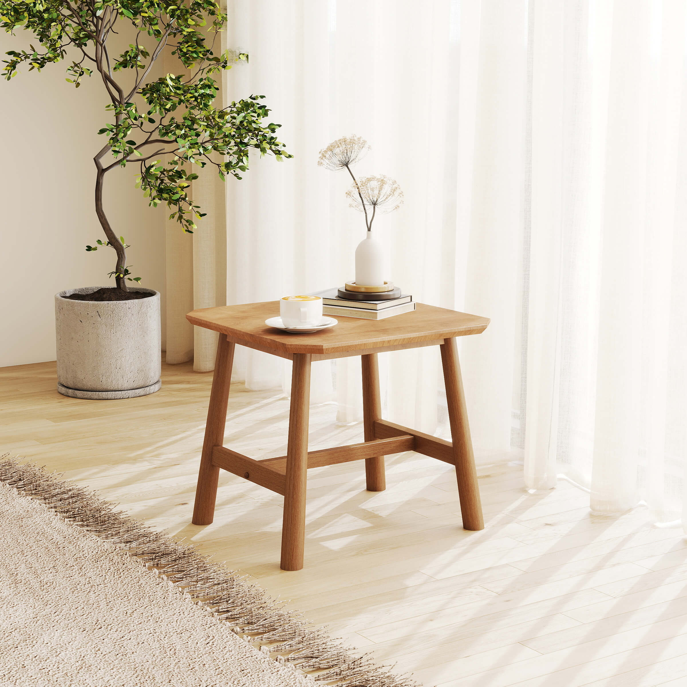 Rustic Farmhouse Small Square End Table - XX923ST - Image 3