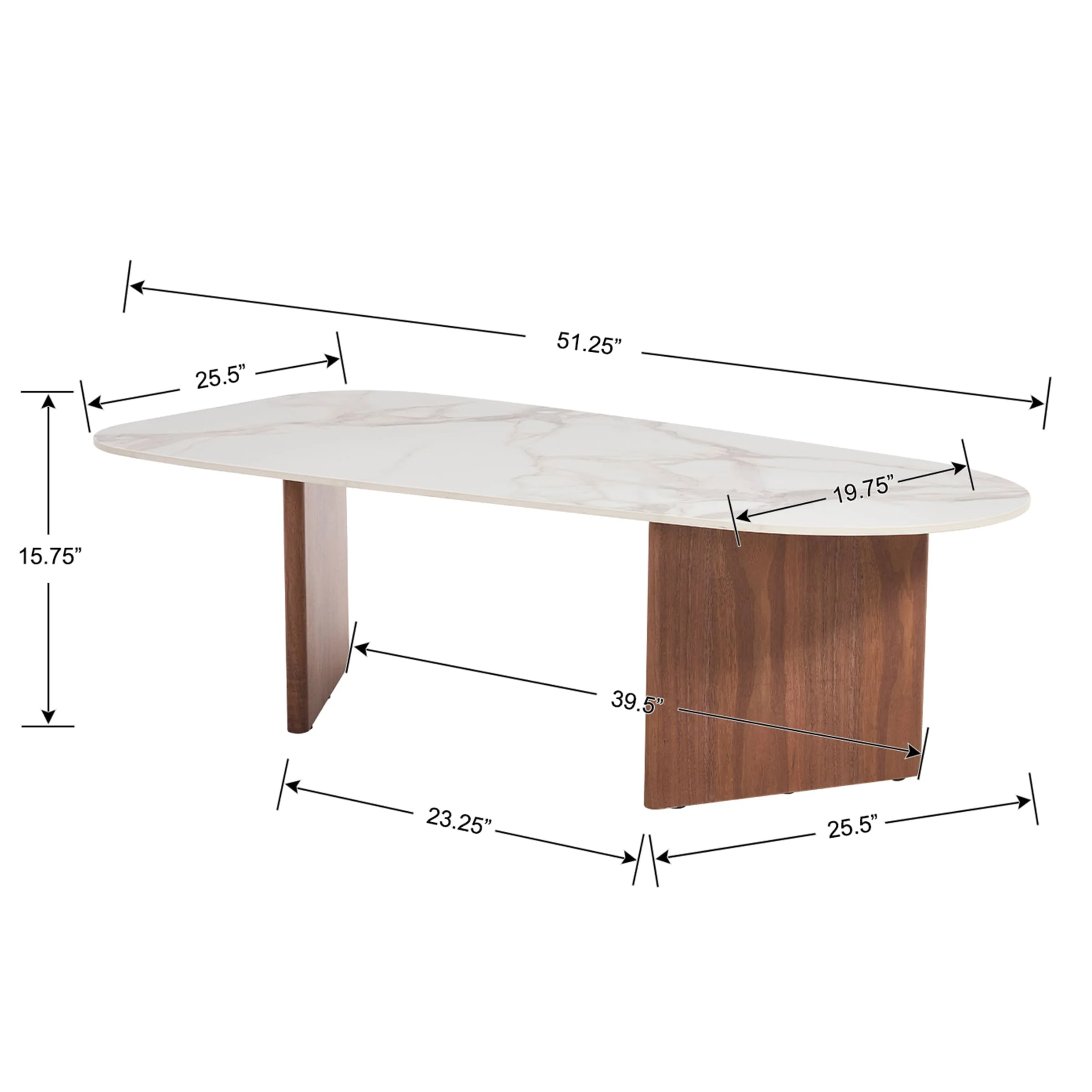 Solid Wood Irregular-Shaped Coffee Table - XX150CT - Image 10