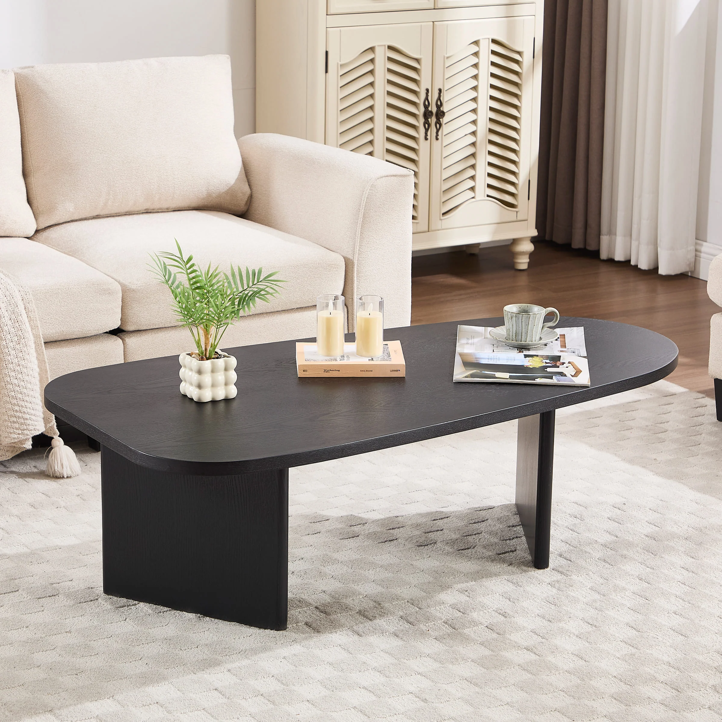 Solid Wood Irregular-Shaped Coffee Table - XX150CT - Image 12