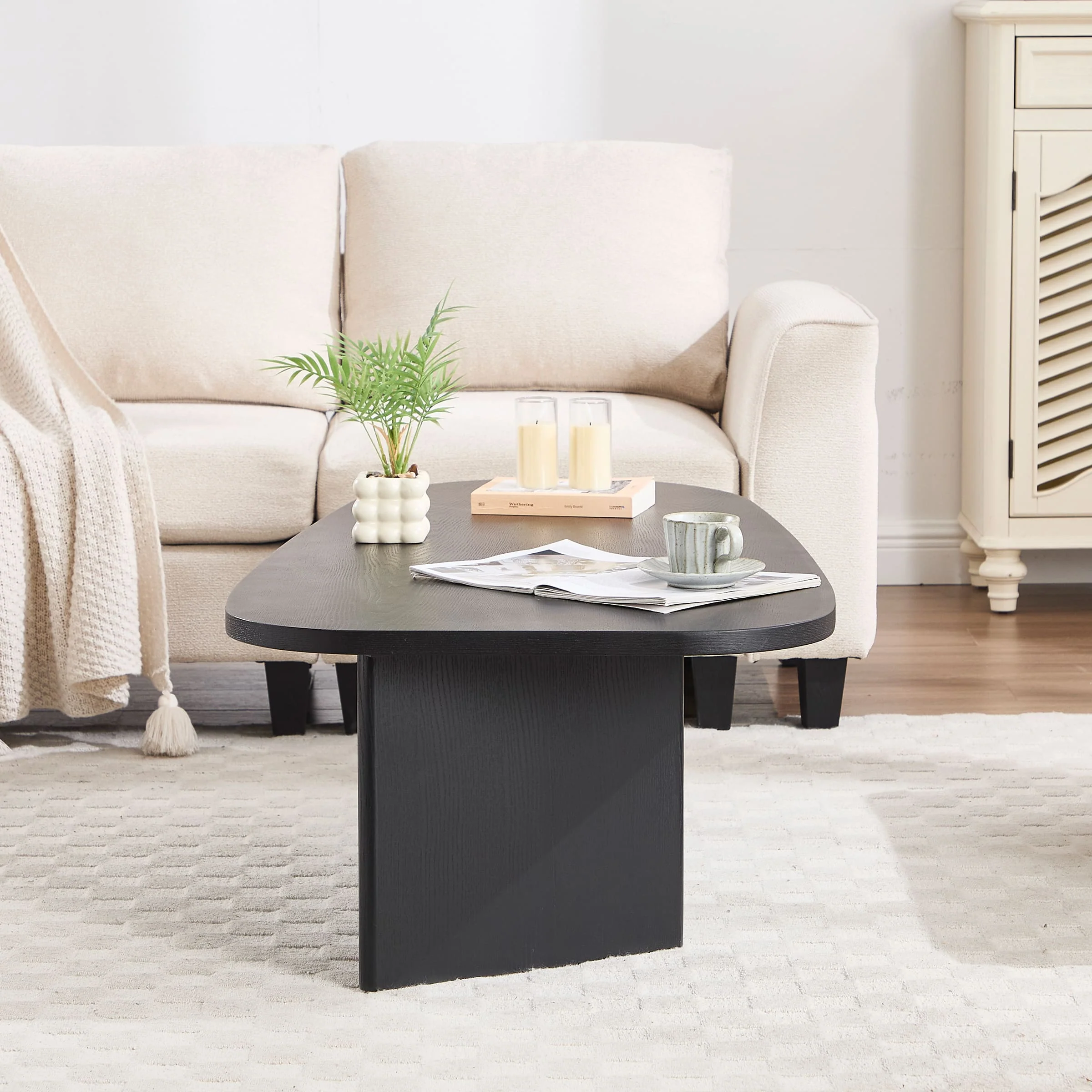 Solid Wood Irregular-Shaped Coffee Table - XX150CT - Image 15