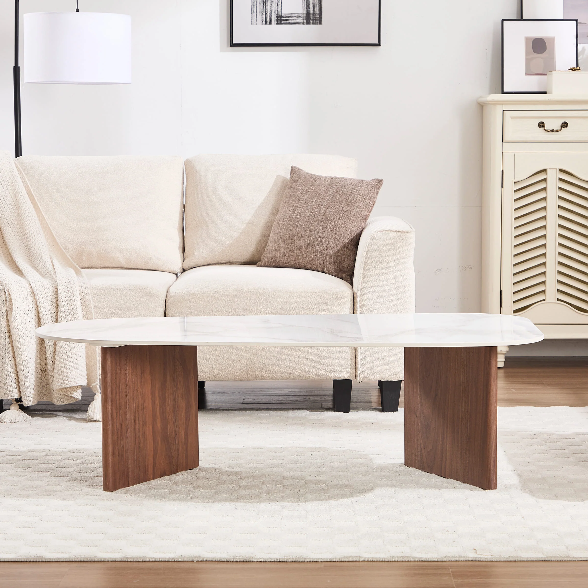 Solid Wood Irregular-Shaped Coffee Table - XX150CT - Image 4