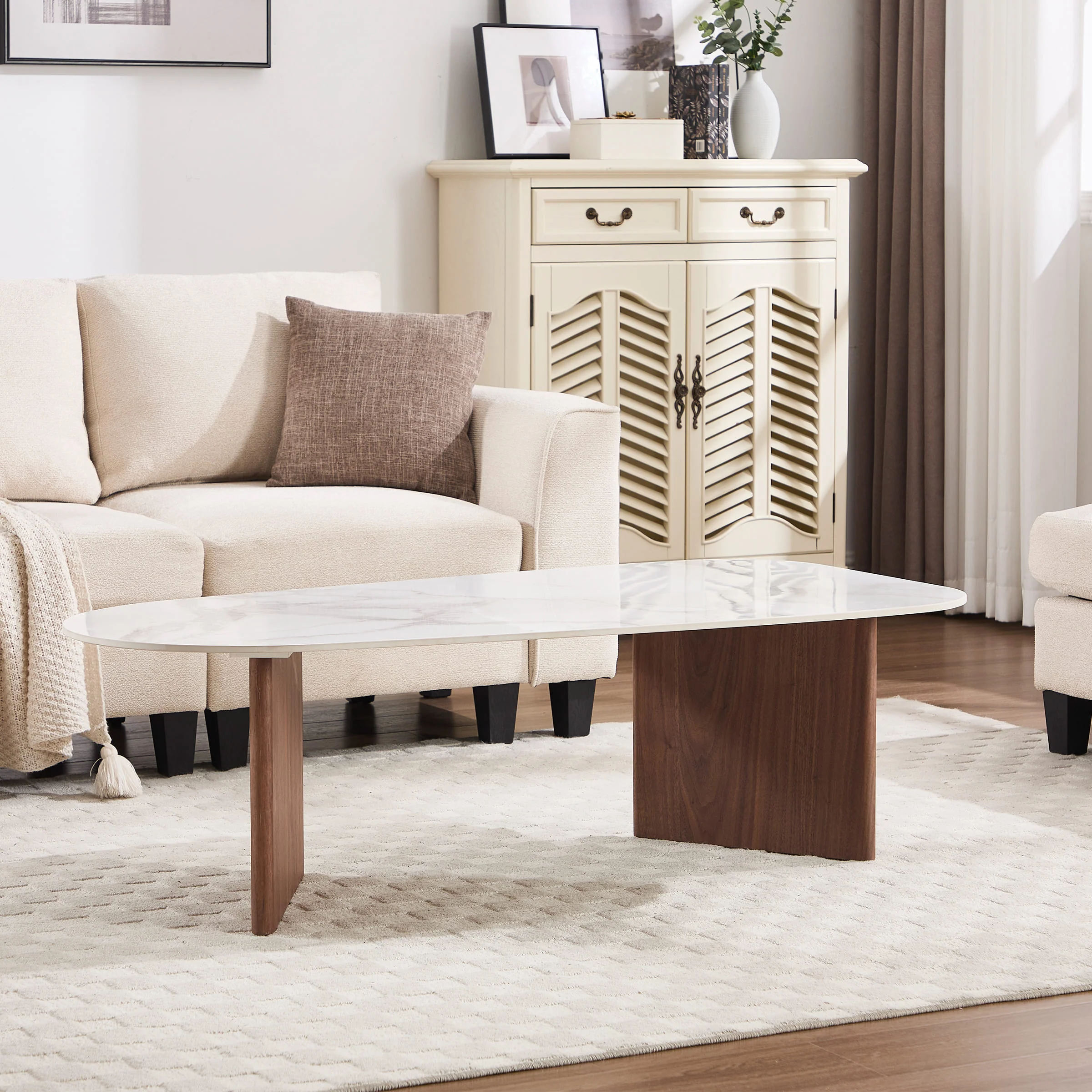 Solid Wood Irregular-Shaped Coffee Table - XX150CT - Image 5