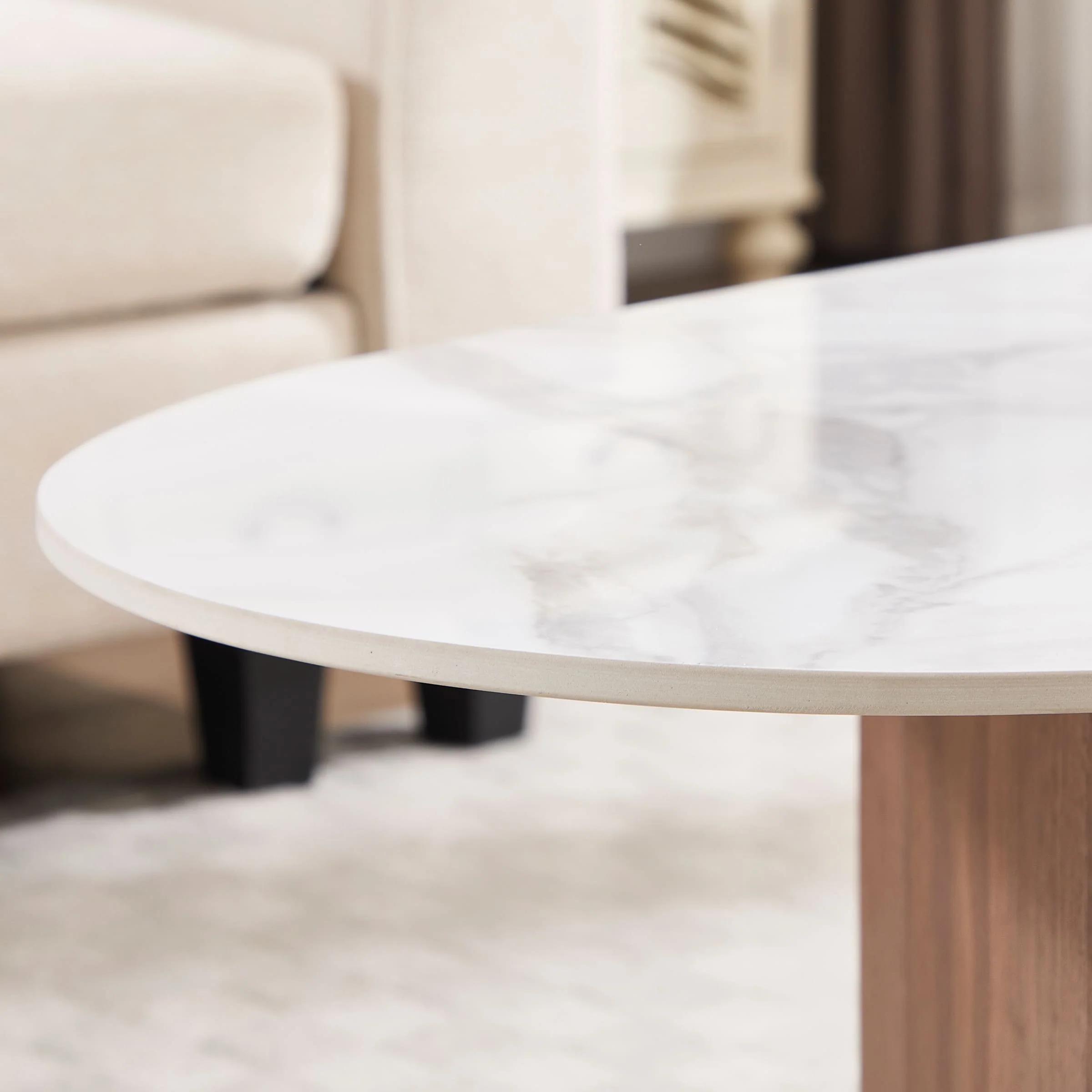 Solid Wood Irregular-Shaped Coffee Table - XX150CT - Image 8