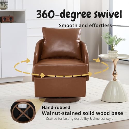 Swivel Accent Chair with Pillow 1 PCS - 30004AC - Image 10