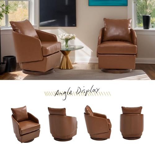 Swivel Accent Chair with Pillow 1 PCS - 30004AC - Image 12