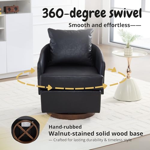 Swivel Accent Chair with Pillow 1 PCS - 30004AC - Image 17
