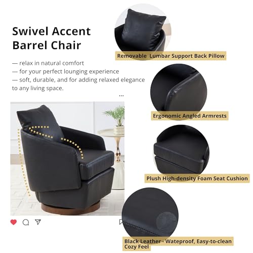 Swivel Accent Chair with Pillow 1 PCS - 30004AC - Image 18
