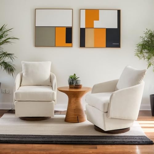 Swivel Accent Chair with Pillow 1 PCS - 30004AC - Image 3