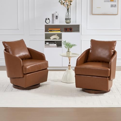 Swivel Accent Chair with Pillow 1 PCS - 30004AC - Image 9