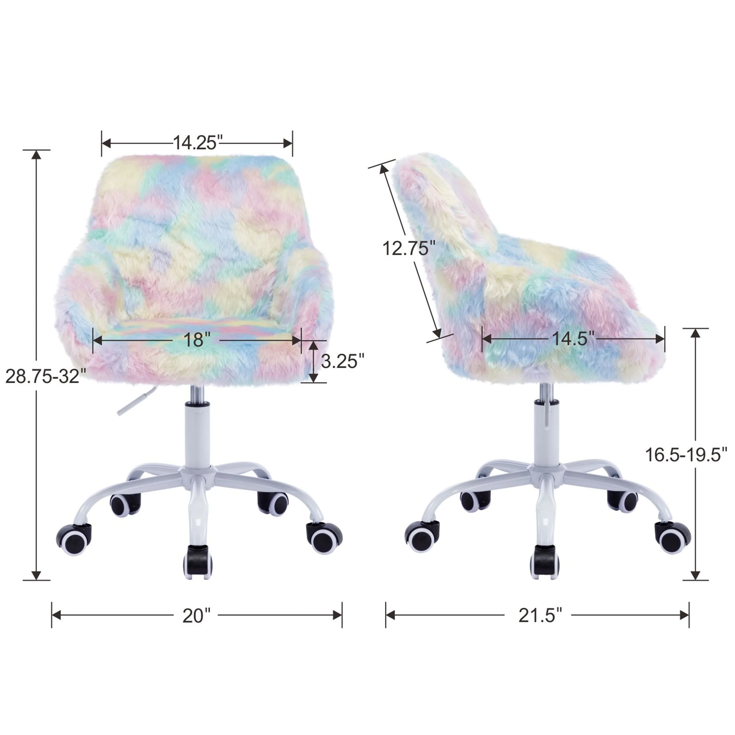 Swivel Kids Chair with Wheels 1 PCS - 2929KC - Image 20