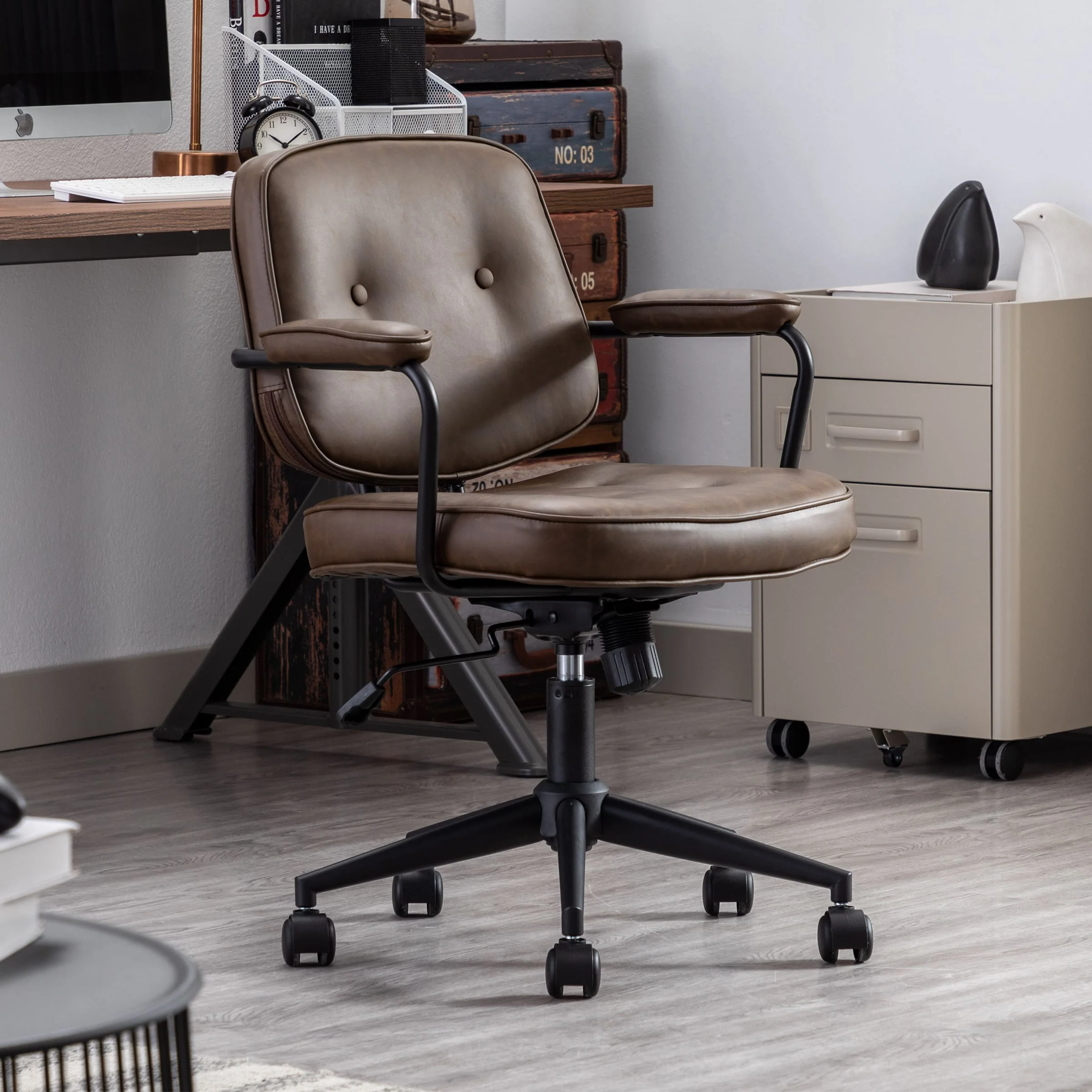 Swivel Leather Home Office Chair 1 PCS - X221OC - Image 28