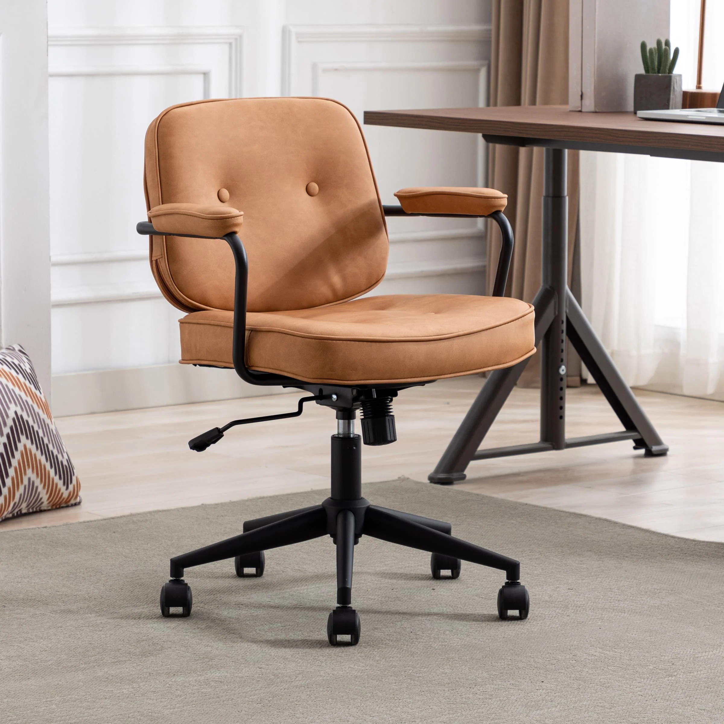Swivel Leather Home Office Chair 1 PCS - X221OC - Image 9