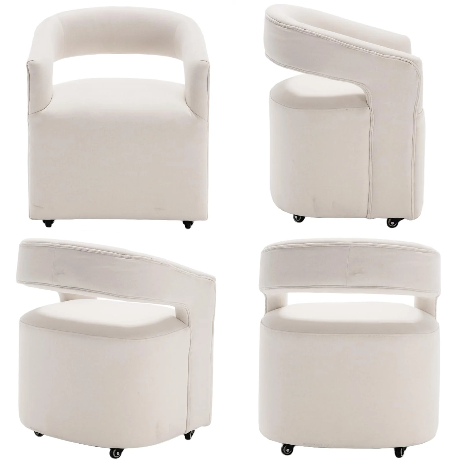 Swivel Open Back Dining Chair 1 PCS - 10027DC - Image 17