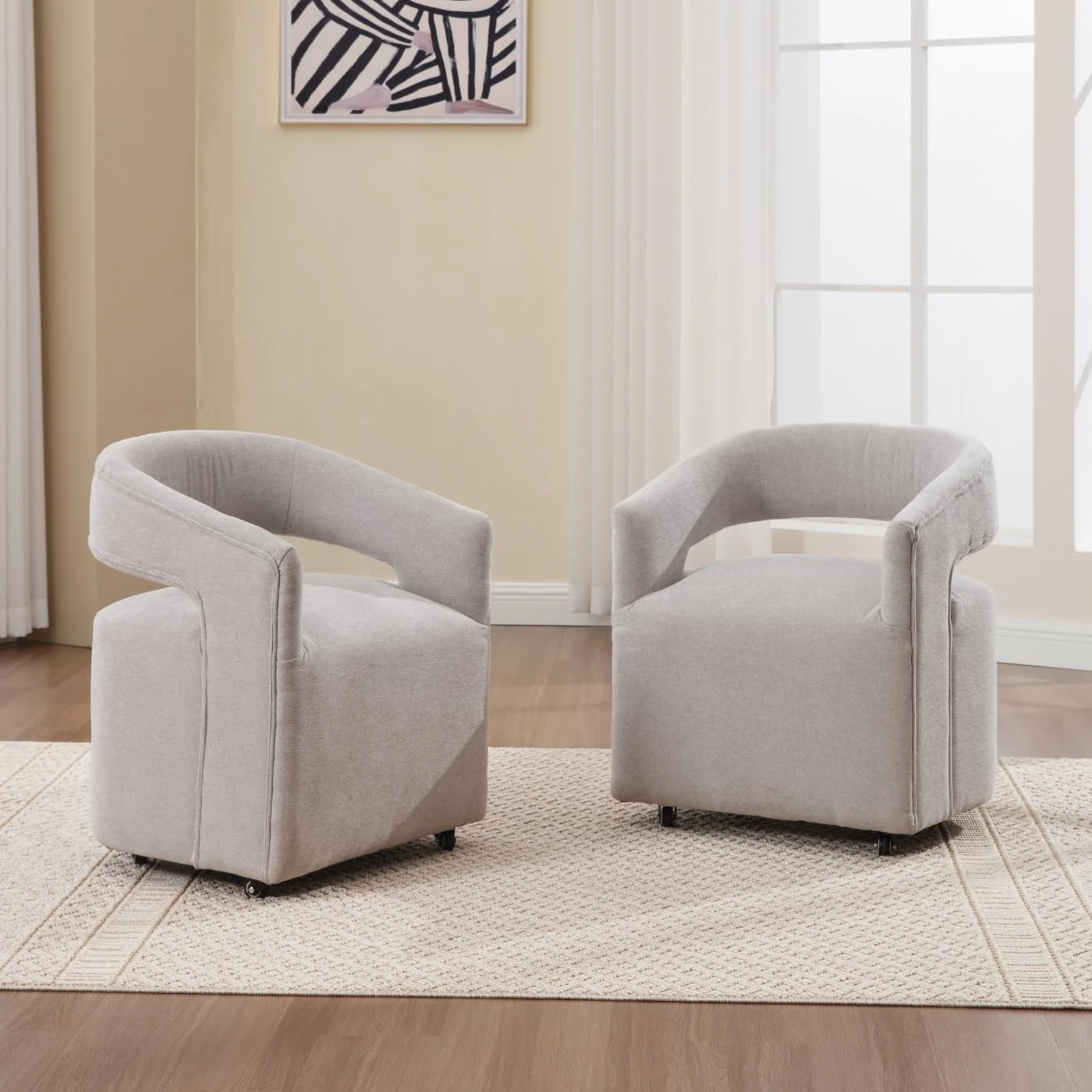 Swivel Open Back Dining Chair 1 PCS - 10027DC - Image 21