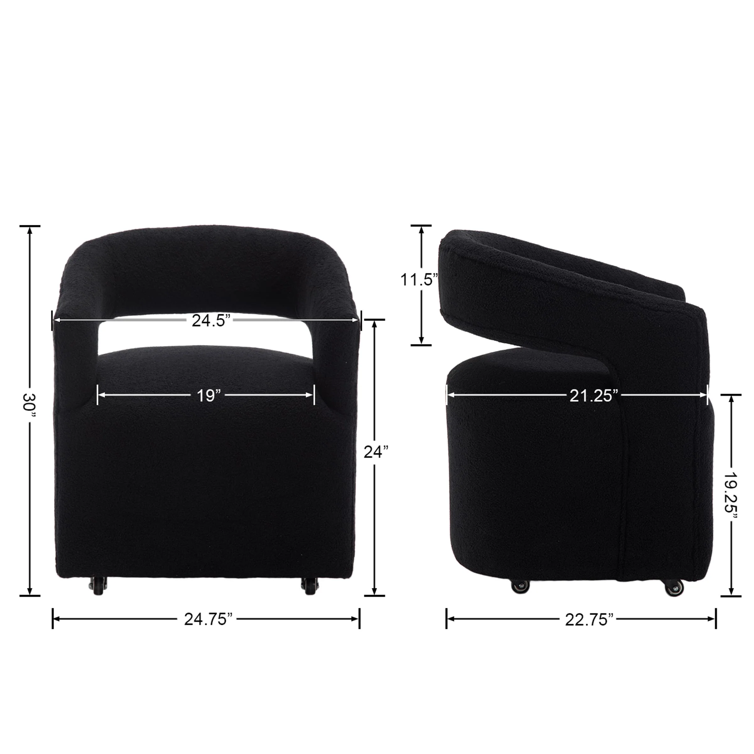 Swivel Open Back Dining Chair 1 PCS - 10027DC - Image 8