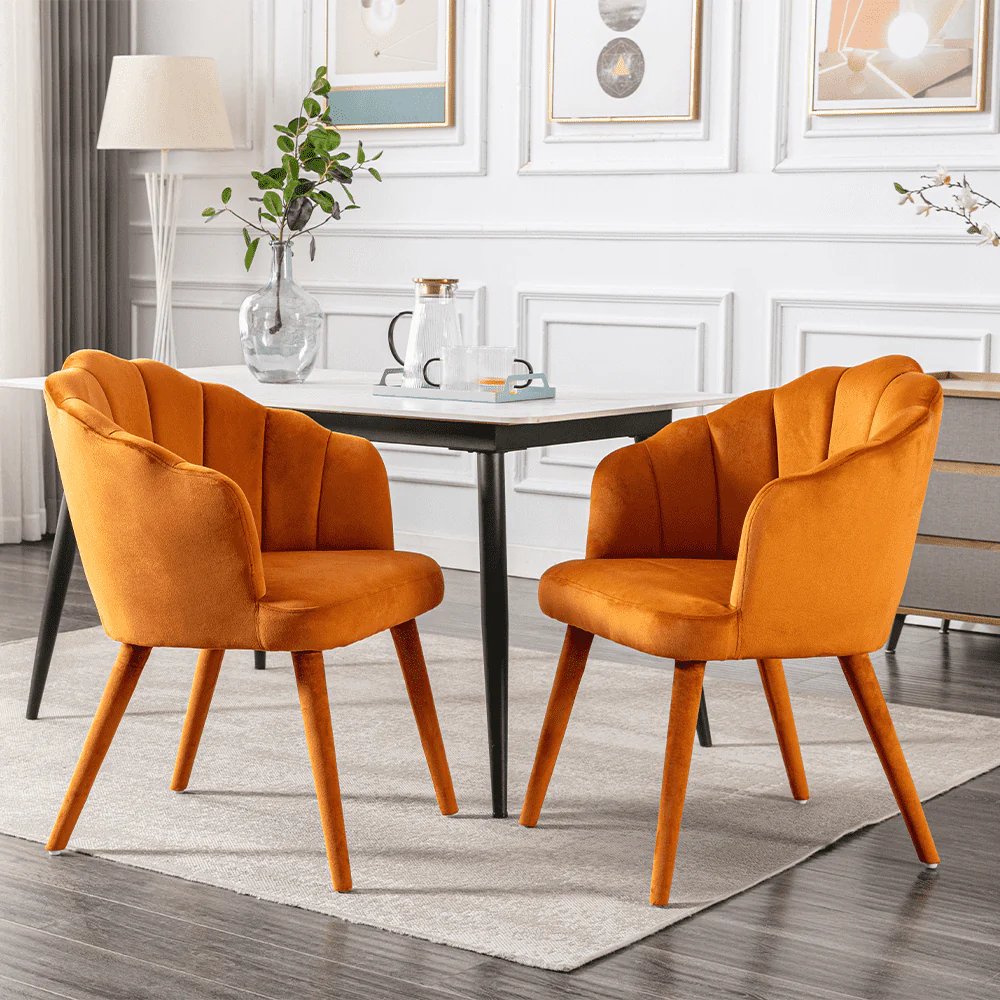 Velvet Dining Chairs Set of 2 - 7753DC - Image 13