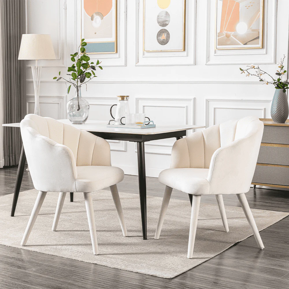 Velvet Dining Chairs Set of 2 - 7753DC - Image 2