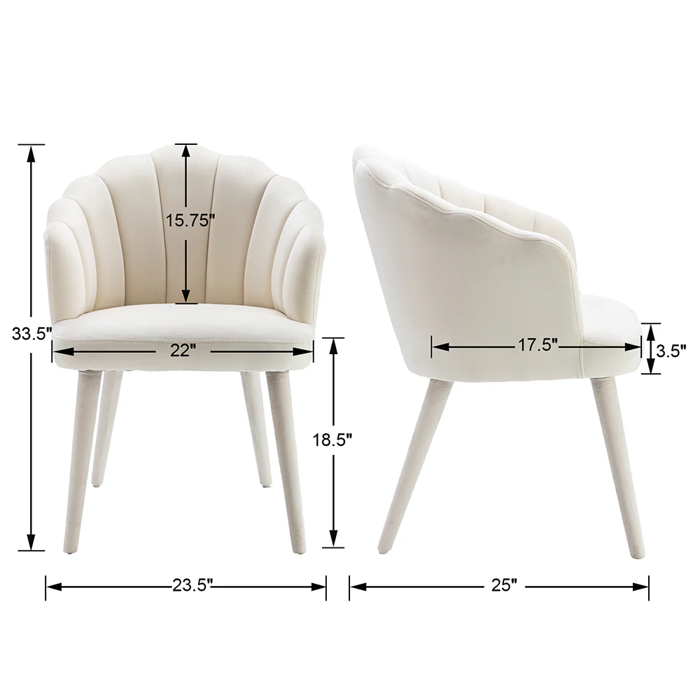 Velvet Dining Chairs Set of 2 - 7753DC - Image 6