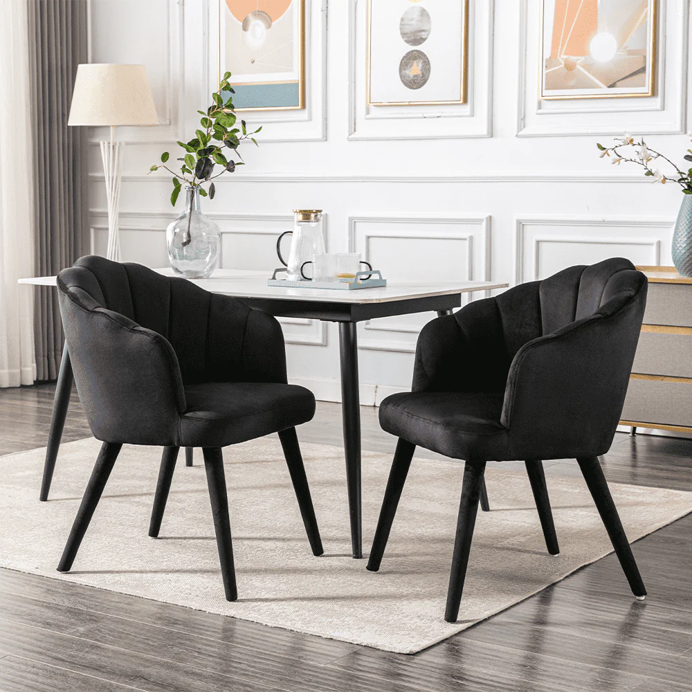 Velvet Dining Chairs Set of 2 - 7753DC - Image 8