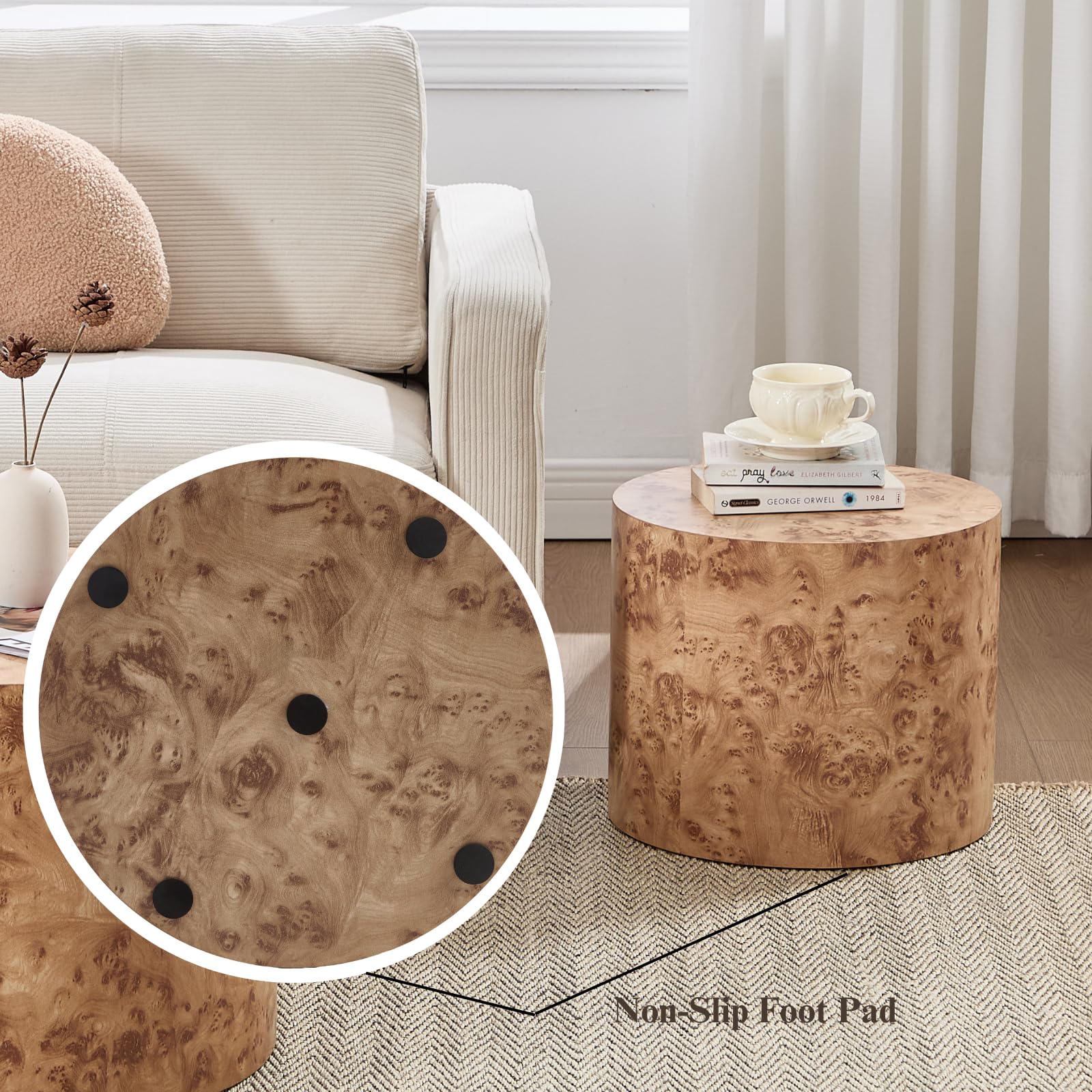Round Wood Nesting Coffee Table Set of 2 - 24060CT - Image 10