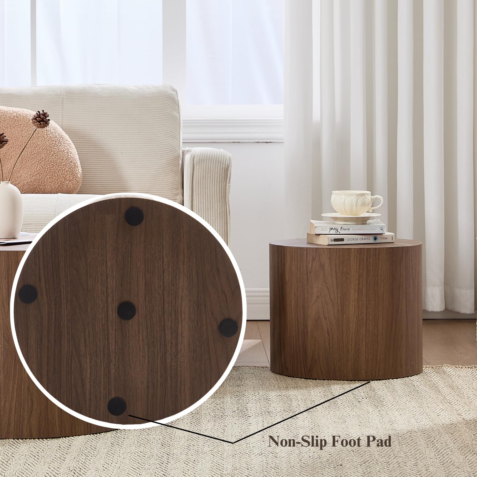Round Wood Nesting Coffee Table Set of 2 - 24060CT - Image 17