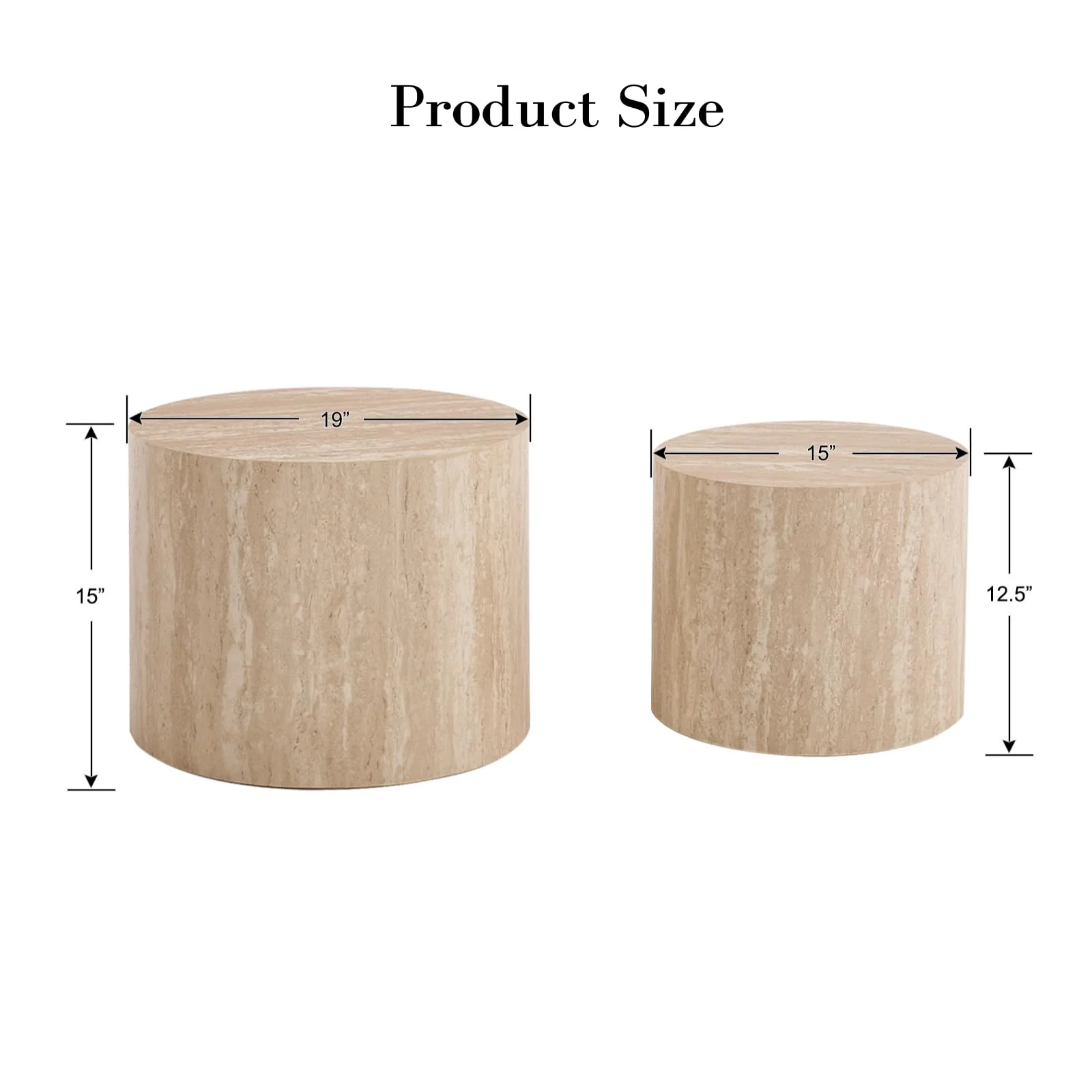 Round Wood Nesting Coffee Table Set of 2 - 24060CT - Image 4