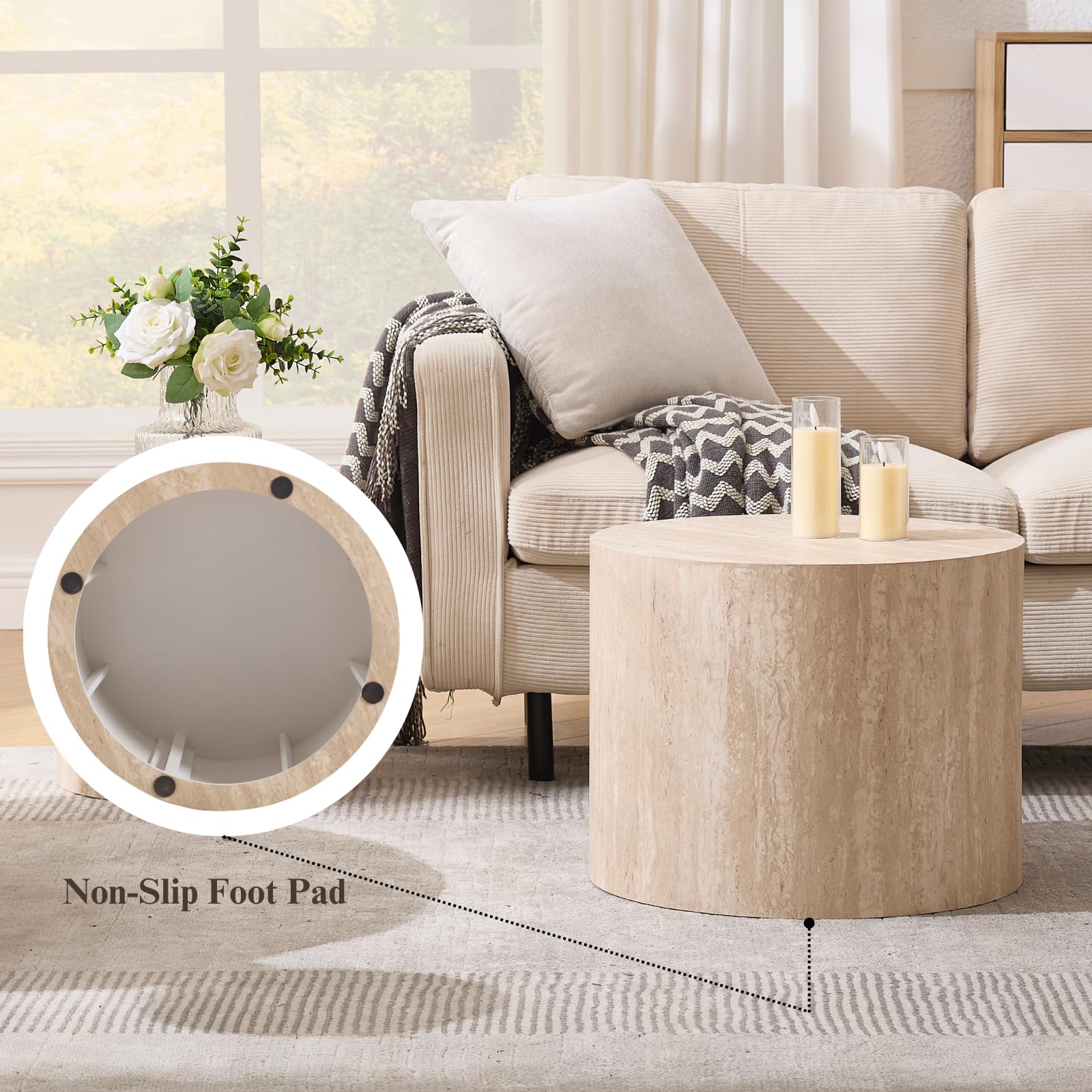 Round Wood Nesting Coffee Table Set of 2 - 24060CT - Image 6