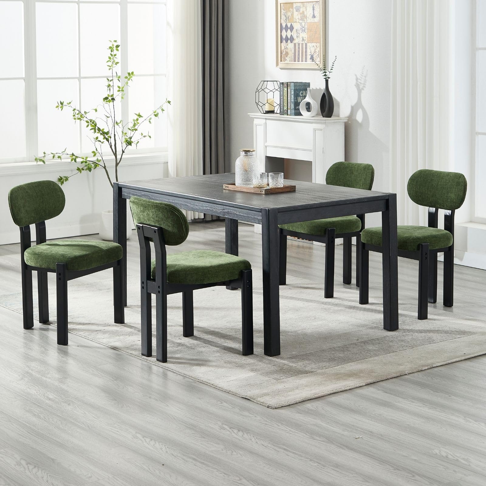Armless Wood Legs Dining Chairs Set of 2 - 10048DC - Image 11
