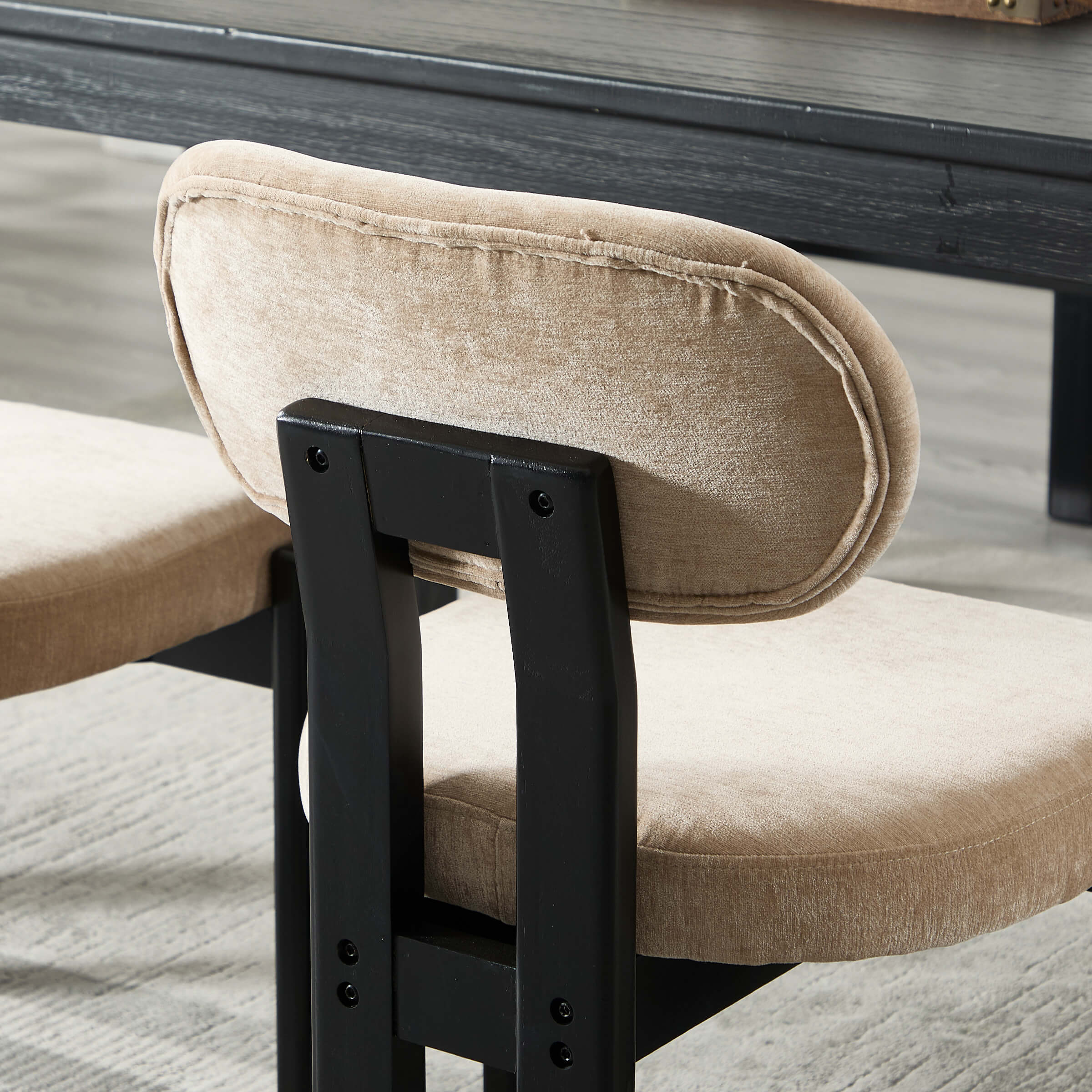 Armless Wood Legs Dining Chairs Set of 2 - 10048DC - Image 6