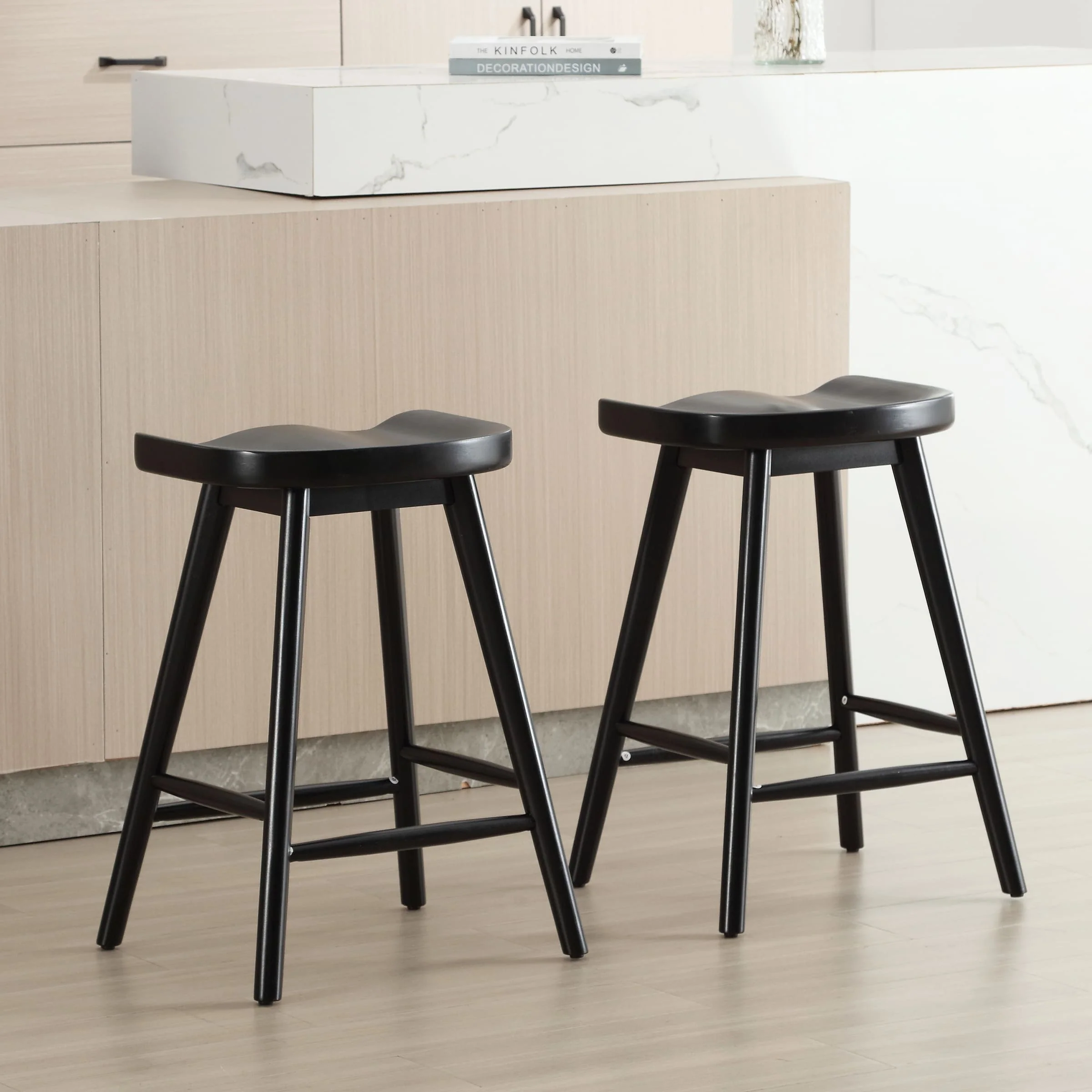 24"H Ergonomic Backless Counter Stools Set of 2 - X018CS - Image 12