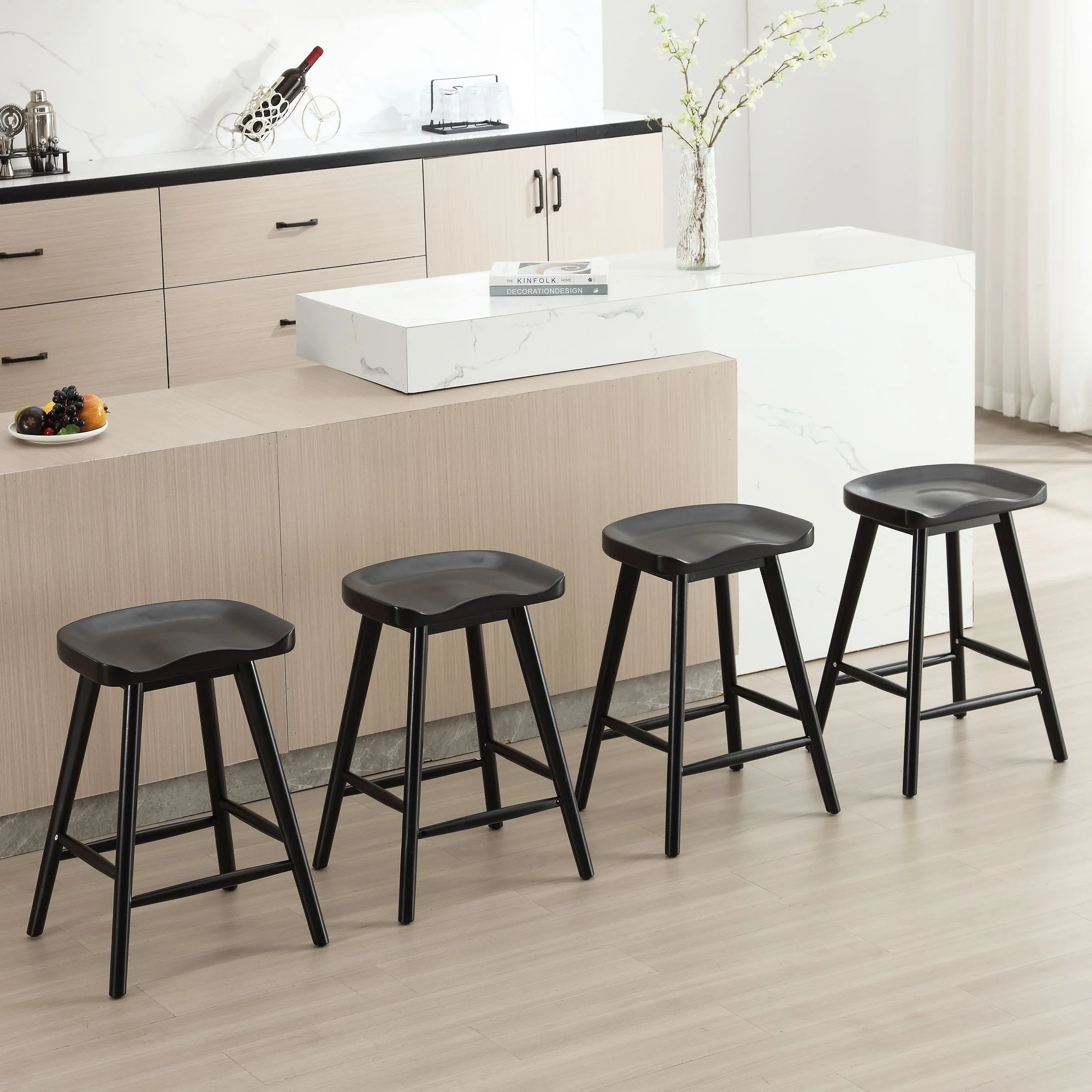 24"H Ergonomic Backless Counter Stools Set of 2 - X018CS - Image 13