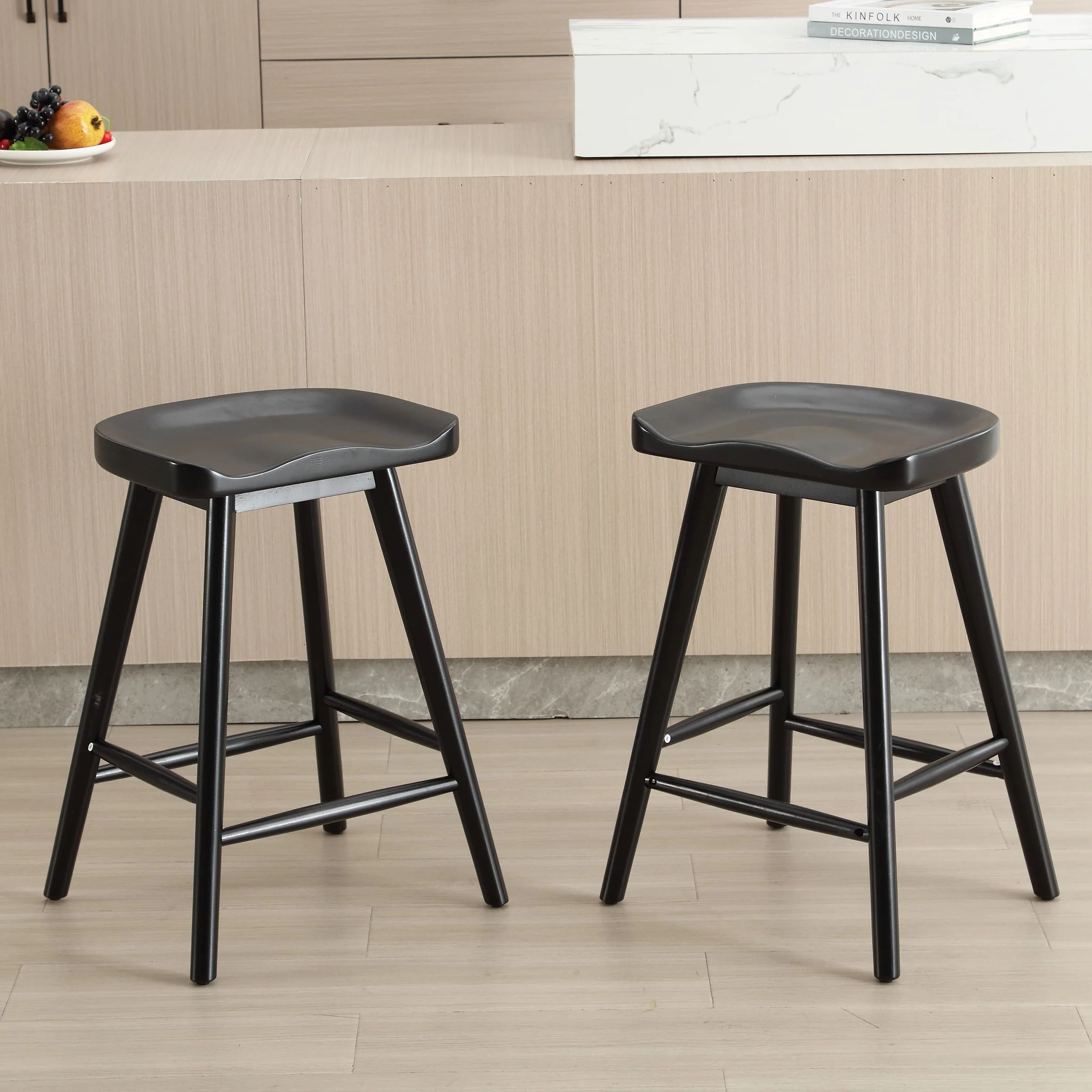 24"H Ergonomic Backless Counter Stools Set of 2 - X018CS - Image 9