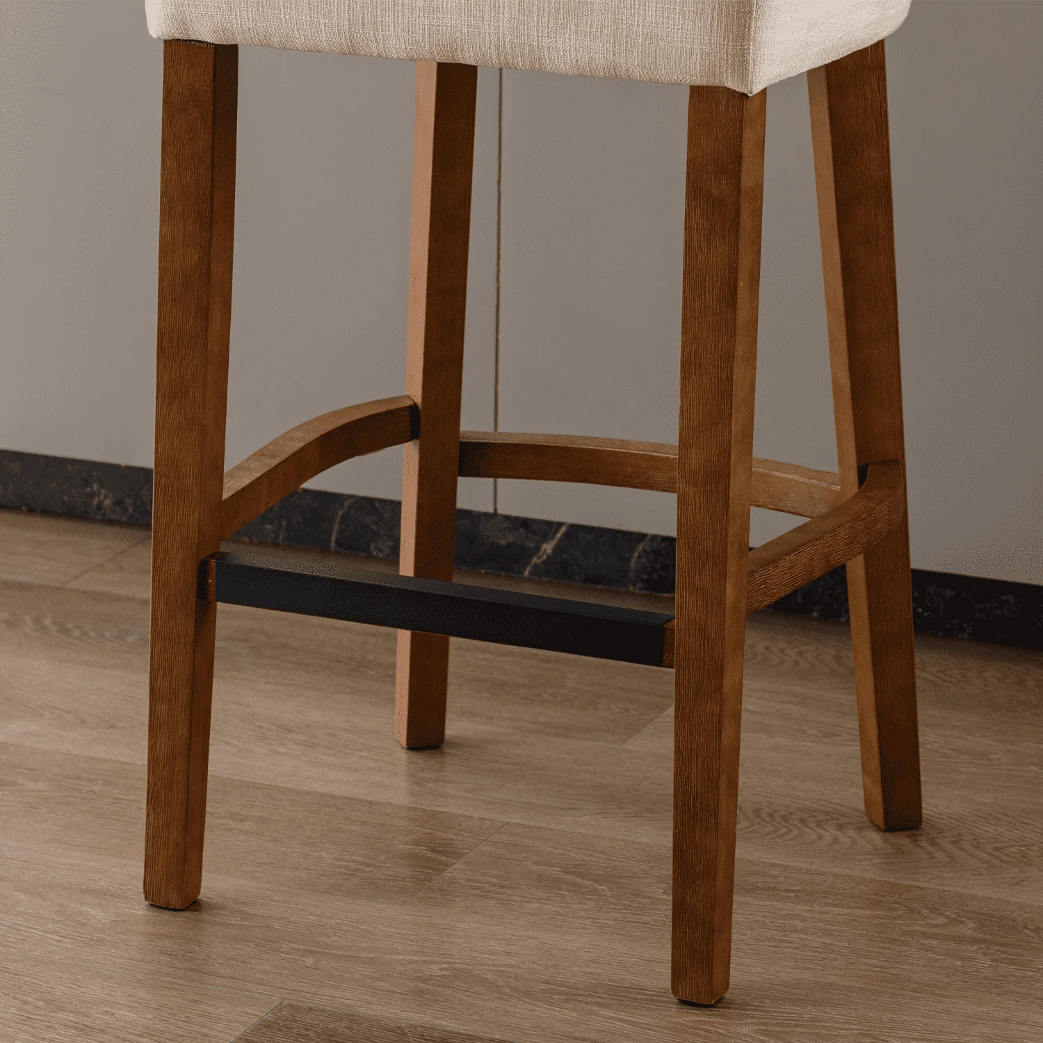 26"-30"H Wood Frame Counter Bar Stools Set of 2 - 5721 - Image 12
