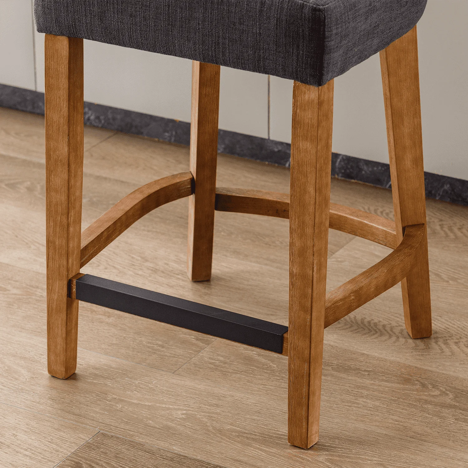 26"-30"H Wood Frame Counter Bar Stools Set of 2 - 5721 - Image 18
