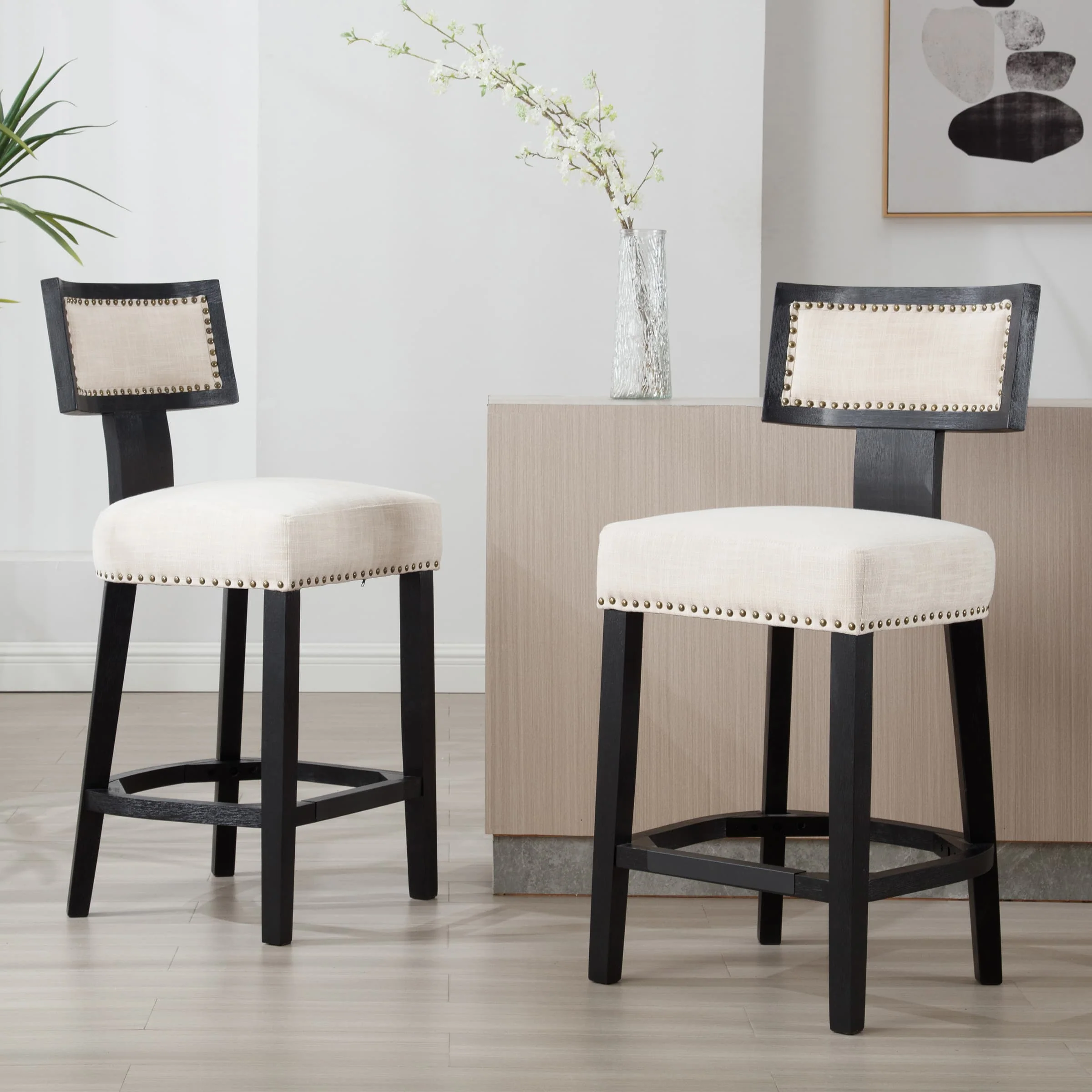 26"H Wood Legs Counter Stools Set of 2 - 5753CS - Image 13
