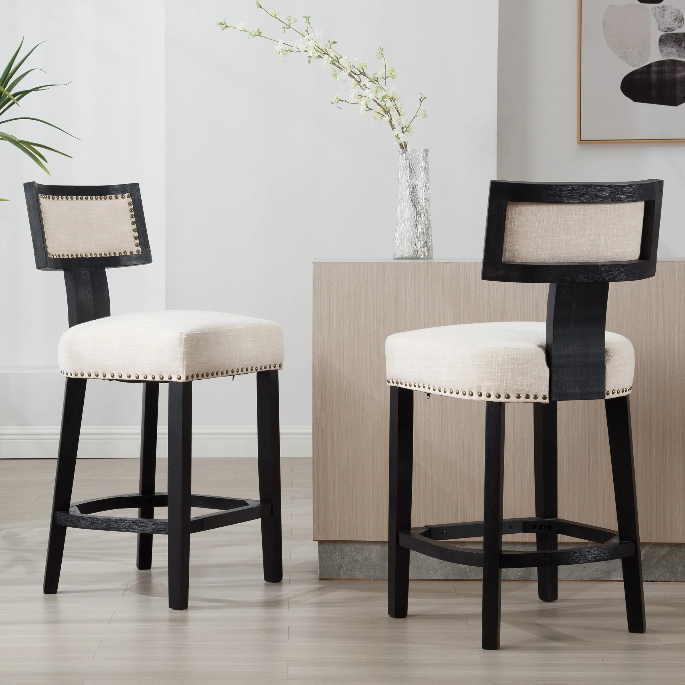 26"H Wood Legs Counter Stools Set of 2 - 5753CS - Image 14