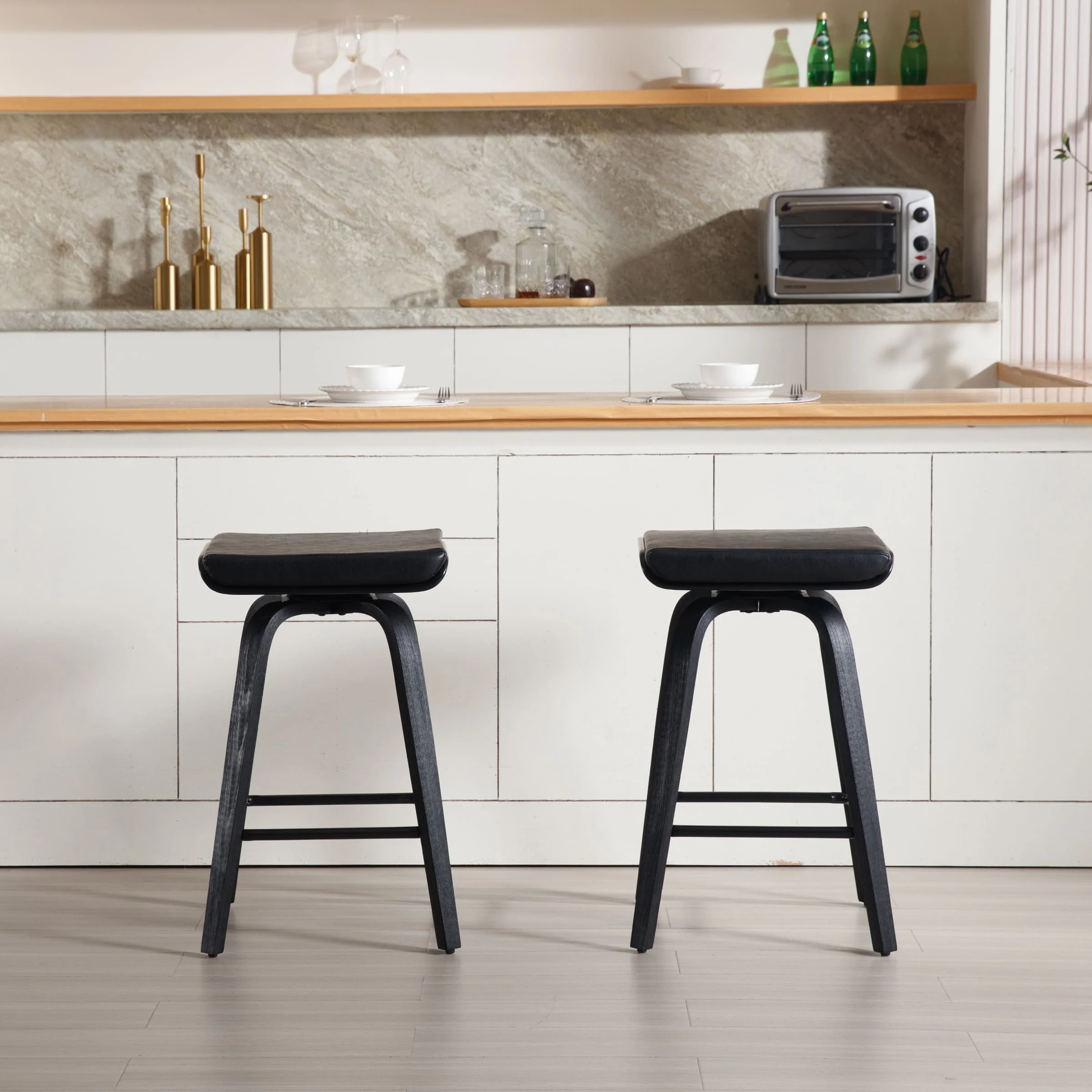 26" Backless Swivel Counter Stools Set of 2 - 1710CS - Image 12