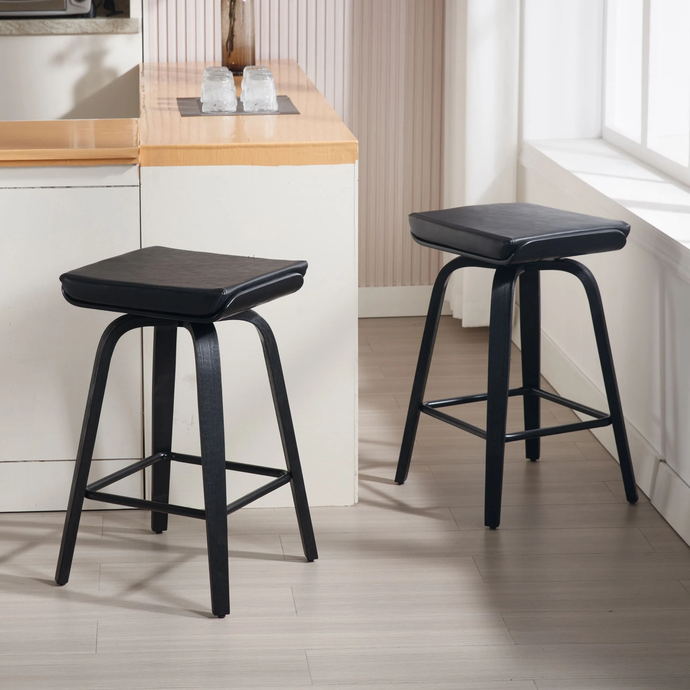 26" Backless Swivel Counter Stools Set of 2 - 1710CS - Image 13