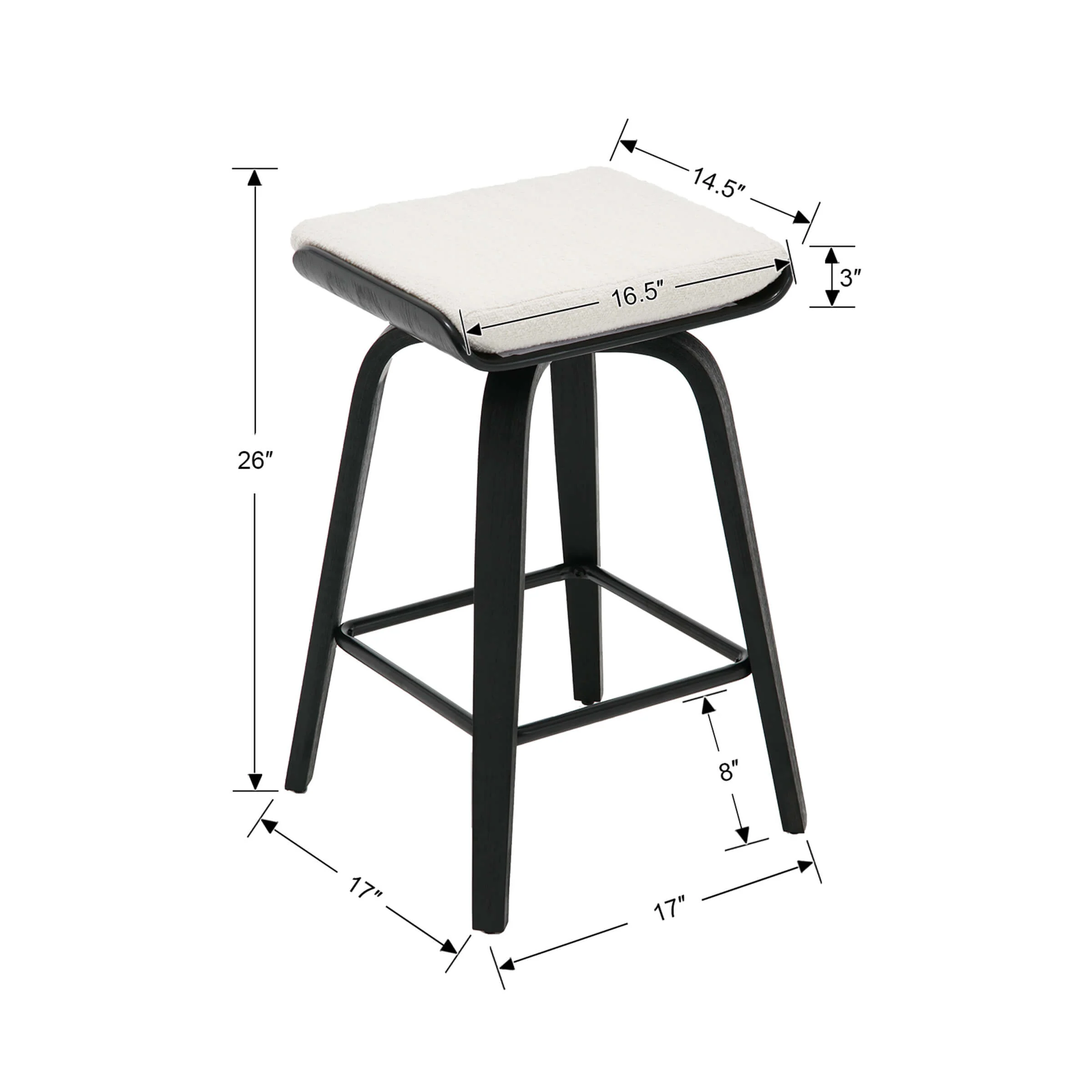 26" Backless Swivel Counter Stools Set of 2 - 1710CS - Image 24