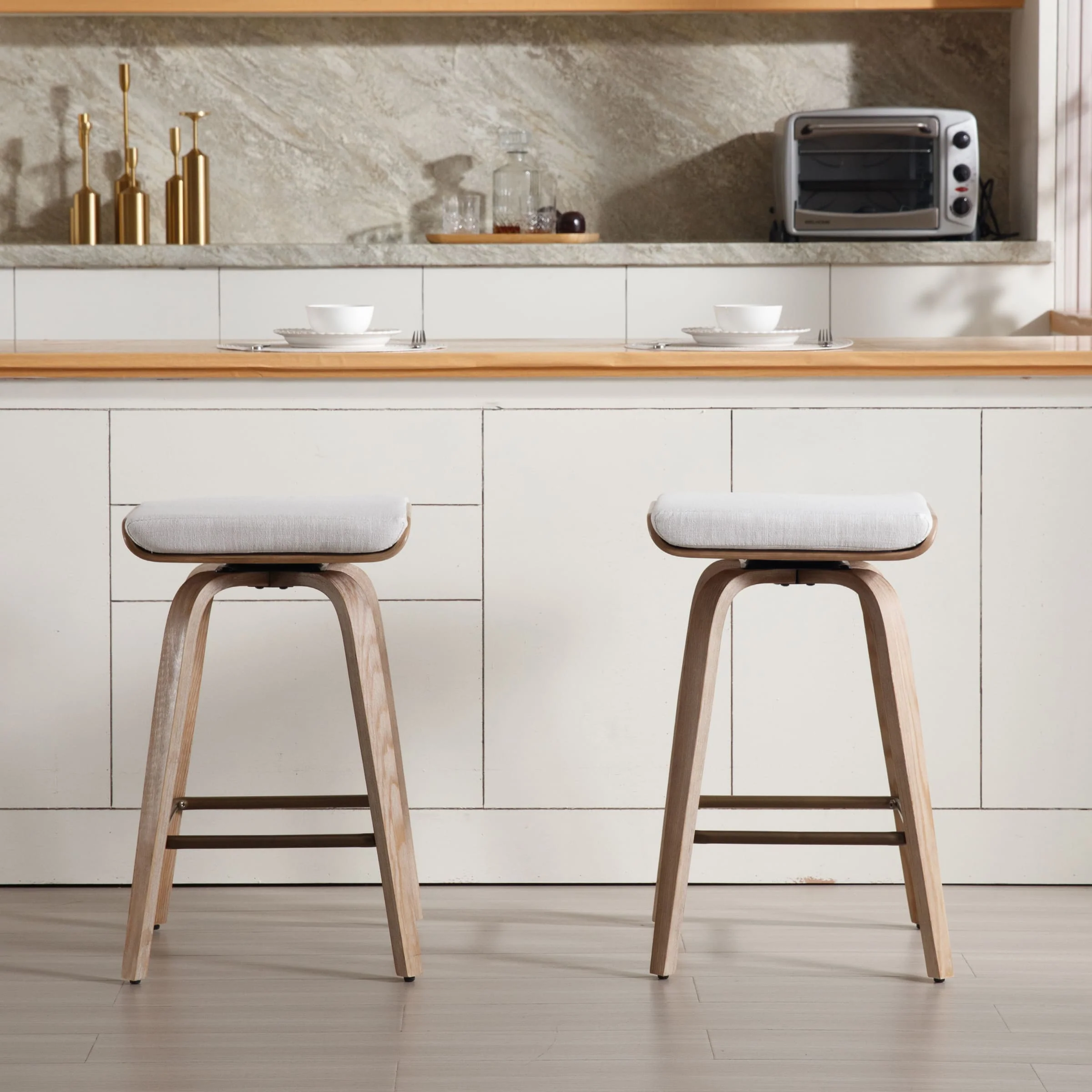 26" Backless Swivel Counter Stools Set of 2 - 1710CS - Image 3