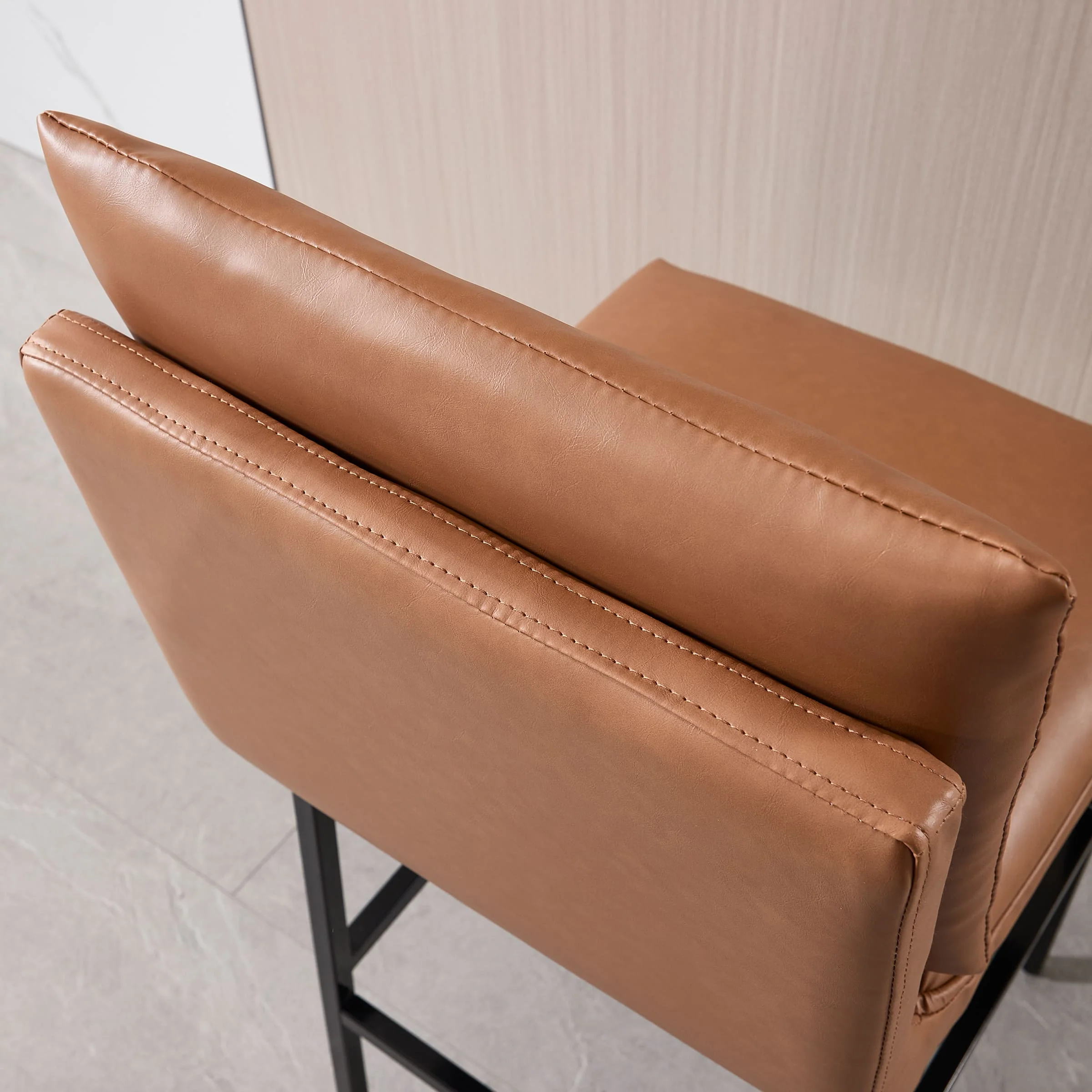 26.75" Leather Counter Height Pub Stools Set of 2 - 2009CS - Image 15