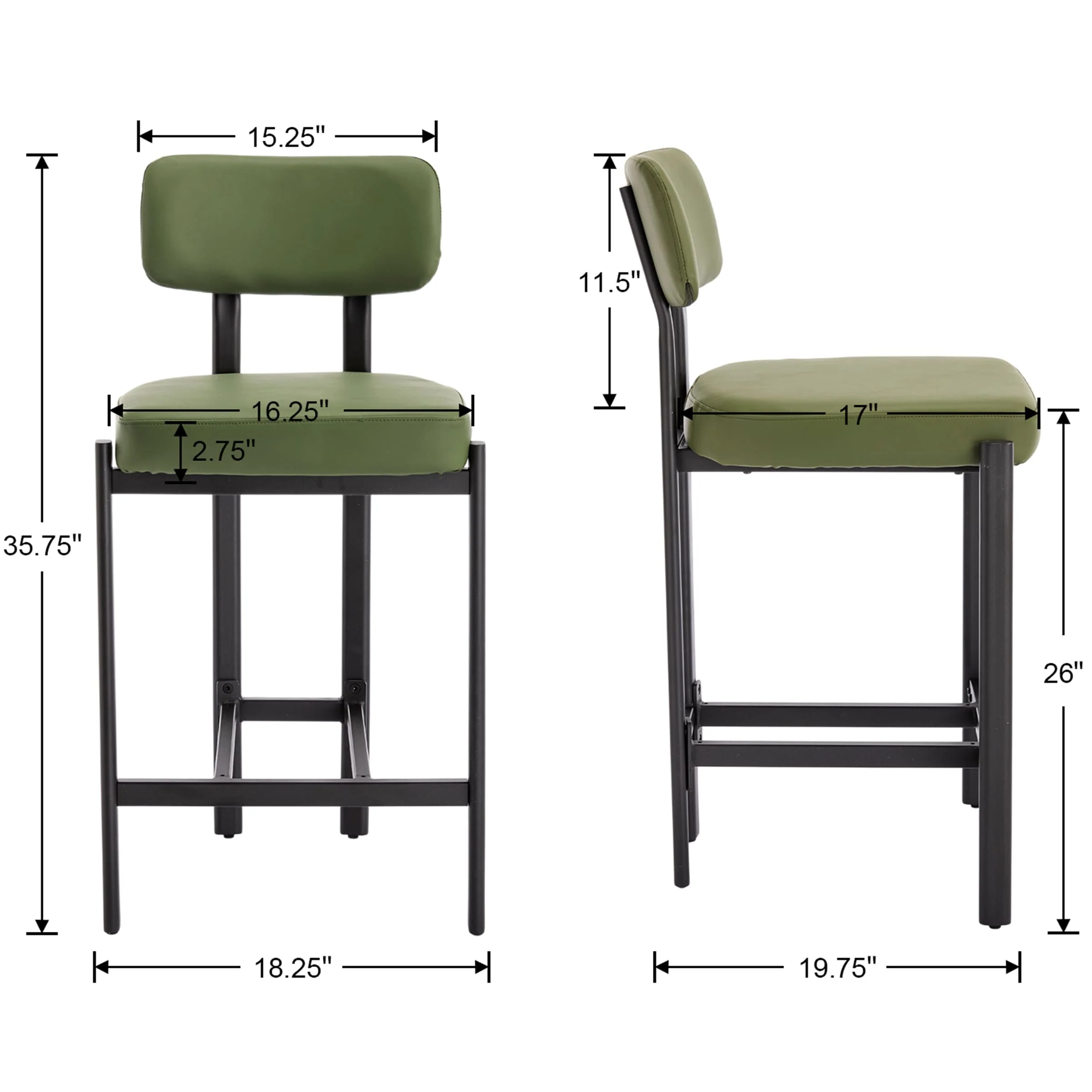 26"H Lucas Metal Counter Stools Set of 2 - 24807CS - Image 10