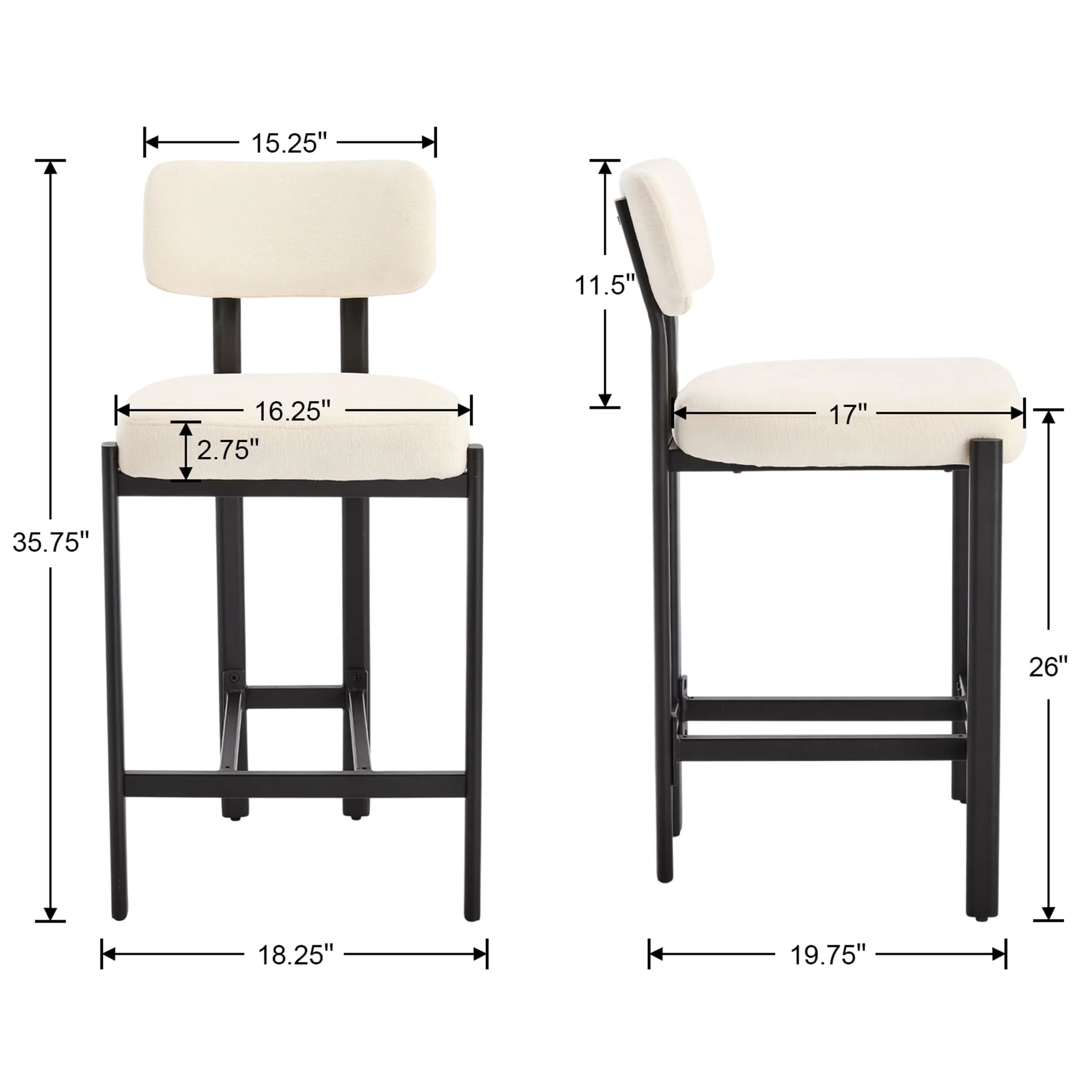 26"H Lucas Metal Counter Stools Set of 2 - 24807CS - Image 29