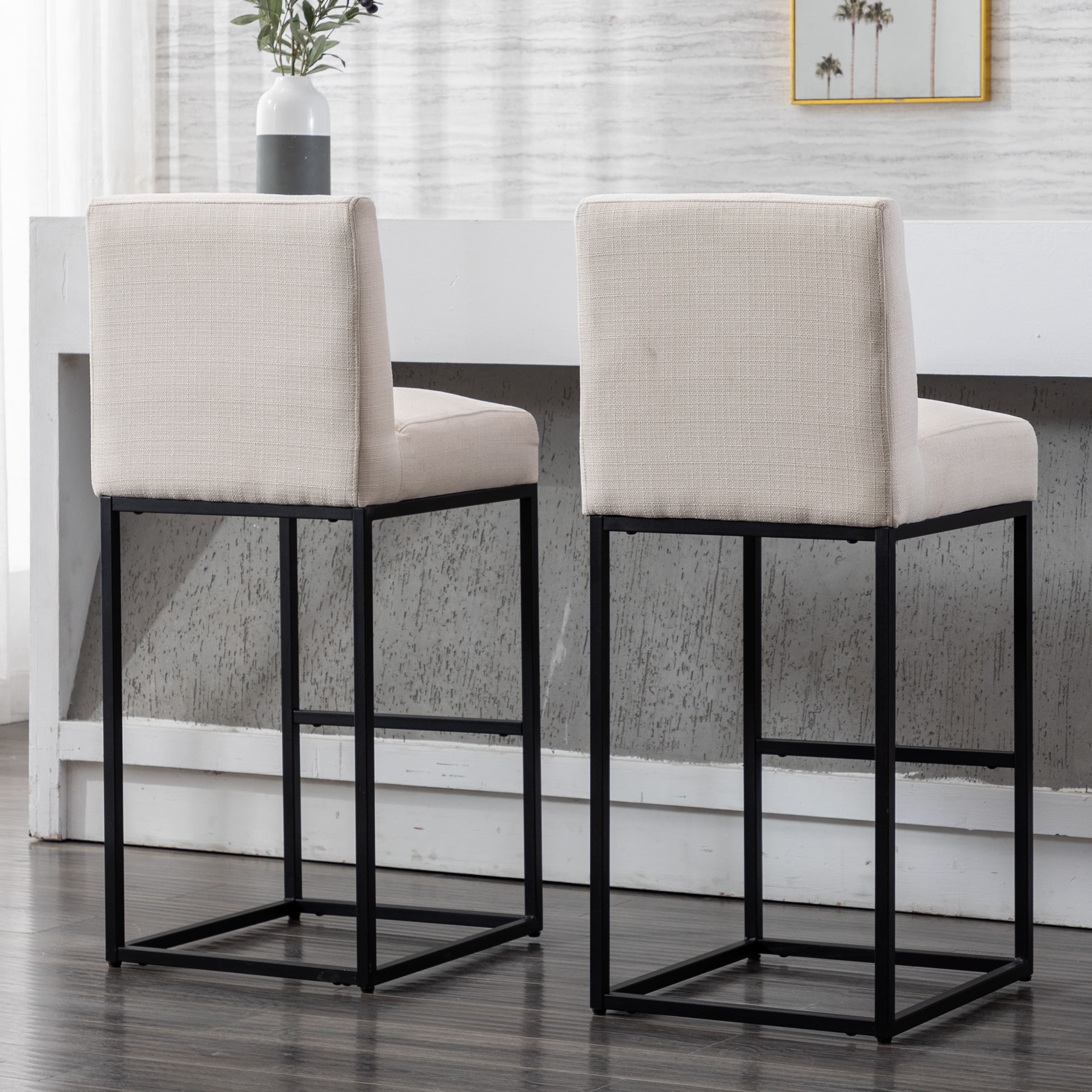 27"H & 31"H Metal Frame Counter Height Bar Stools Set of 2 - 5691 - Image 10