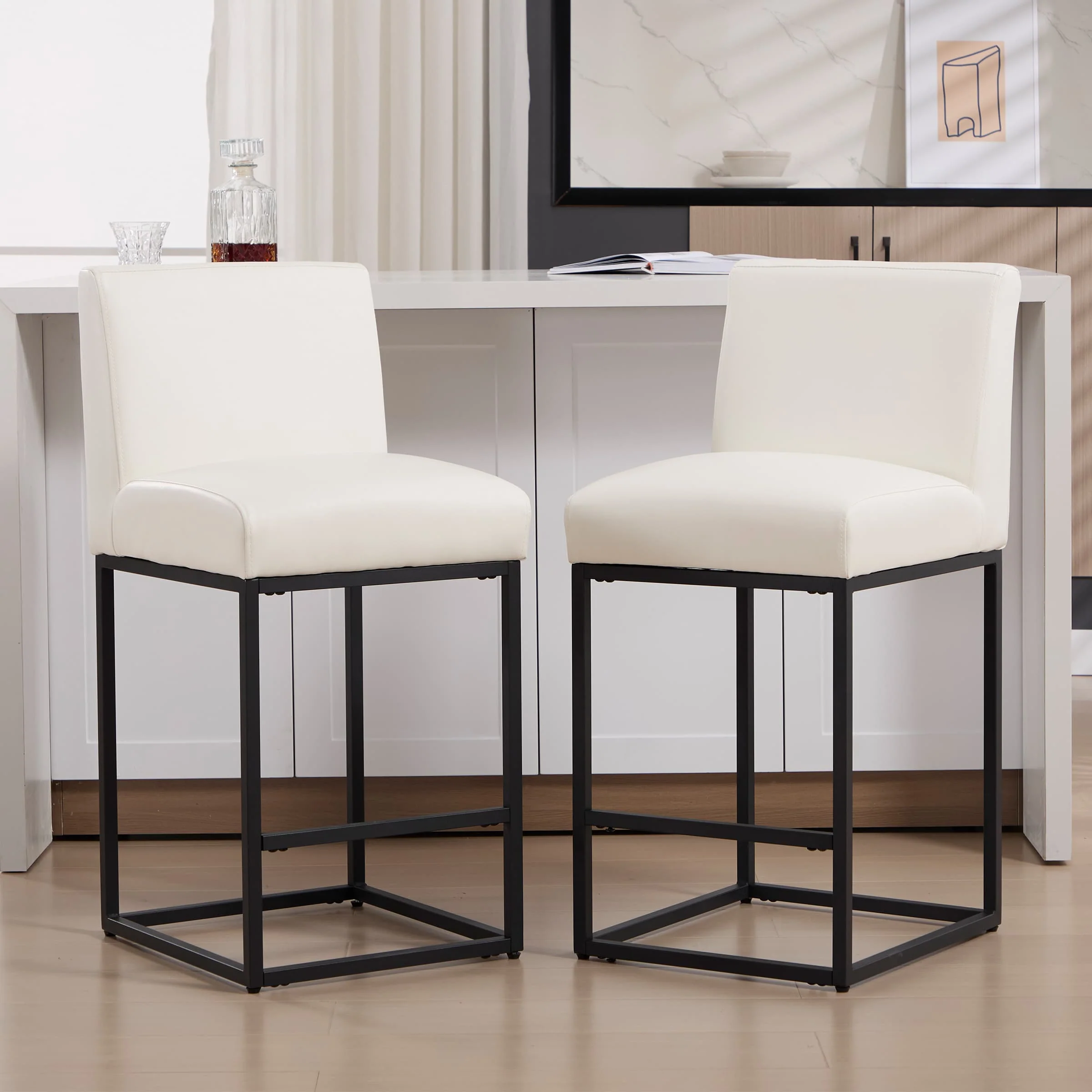 27"H & 31"H Metal Frame Counter Height Bar Stools Set of 2 - 5691 - Image 15